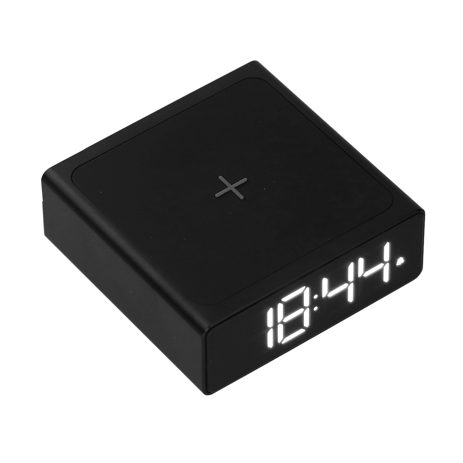 Digital Alarm Clock 3 In1 LED Desktop Digital Clock with Wireless Charging USB view 2