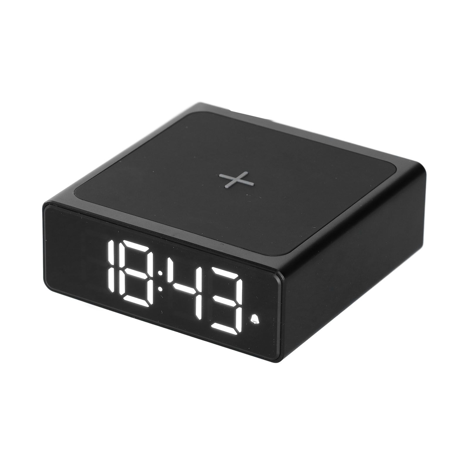 Digital Alarm Clock 3 In1 LED Desktop Digital Clock with Wireless Charging USB view 3