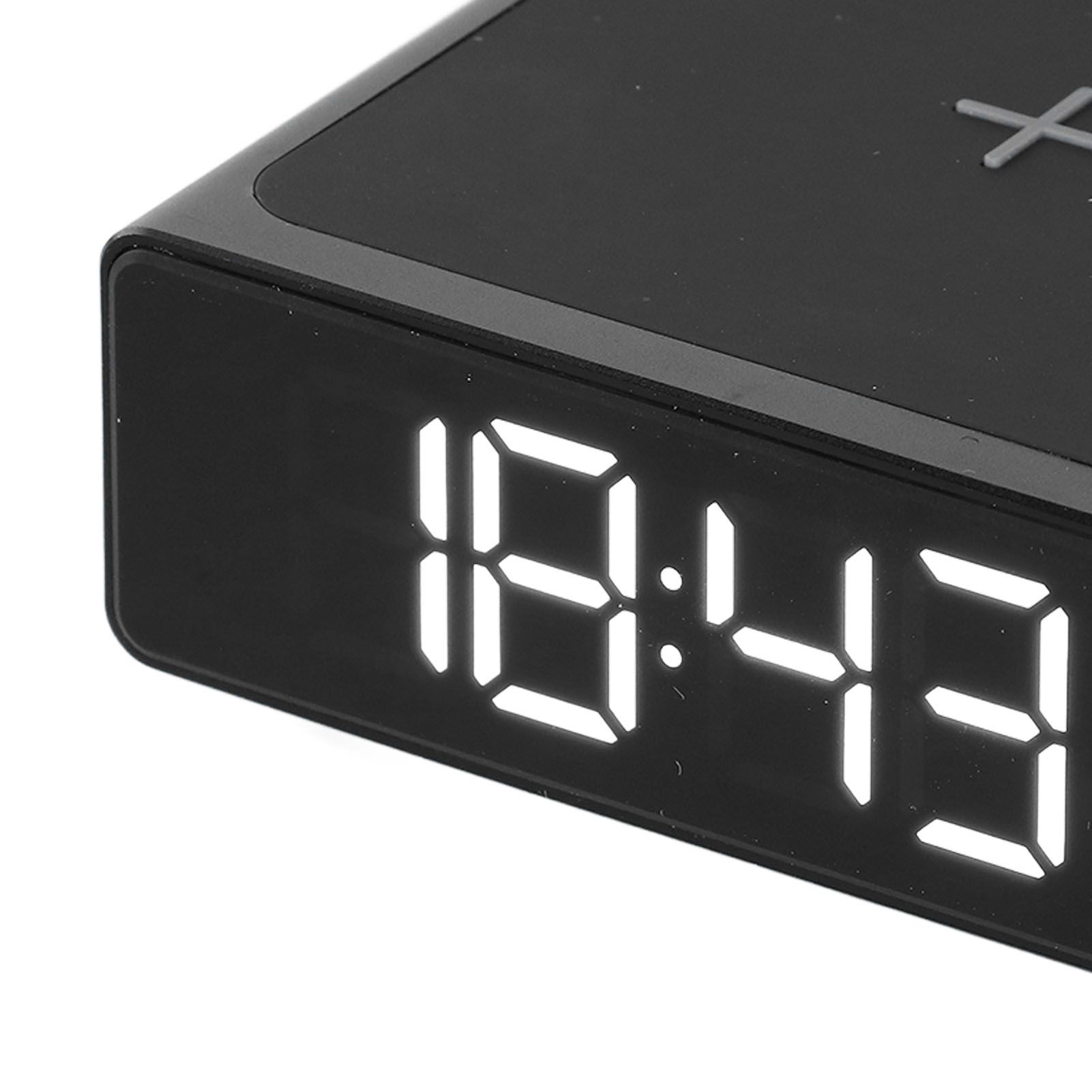 Digital Alarm Clock 3 In1 LED Desktop Digital Clock with Wireless Charging USB view 13