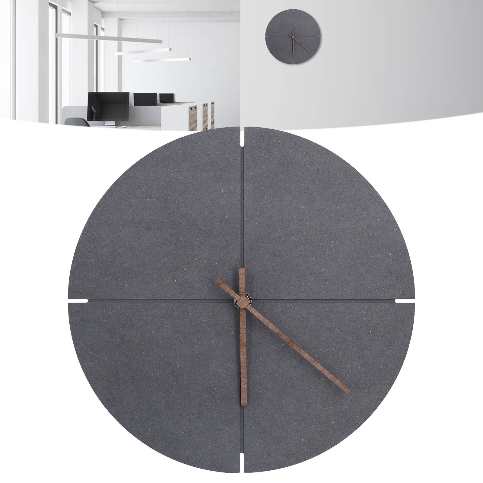 Nordic Style Simple Wooden Wall Clock Quartz Movement Wall Clock for Office view 11