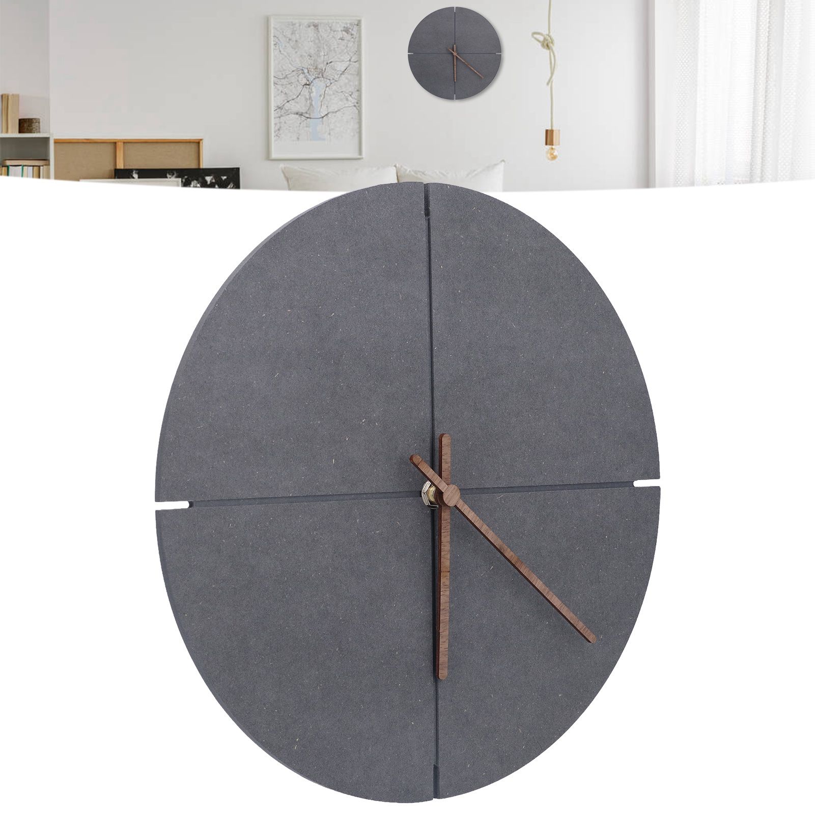 Nordic Style Simple Wooden Wall Clock Quartz Movement Wall Clock for Office view 12