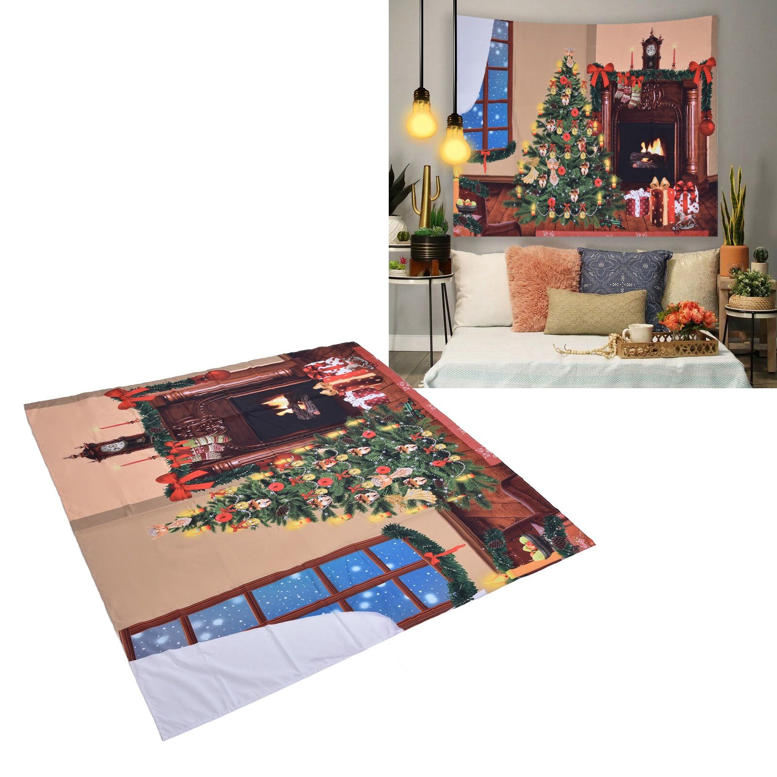 Christmas Tapestry Multipurpose Exquisite Appearance Polyester Fiber Christmas view 11