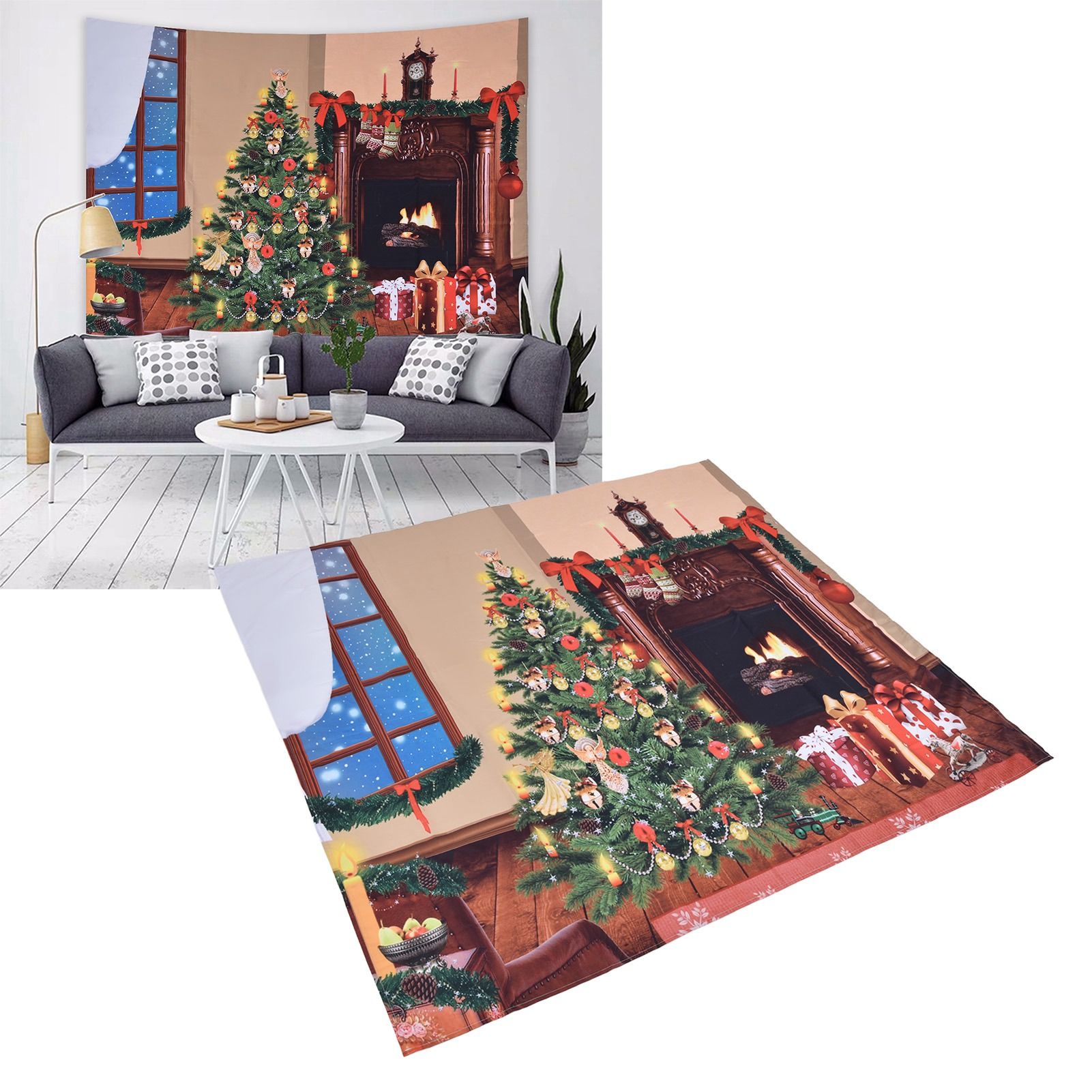 Christmas Tapestry Multipurpose Exquisite Appearance Polyester Fiber Christmas view 12