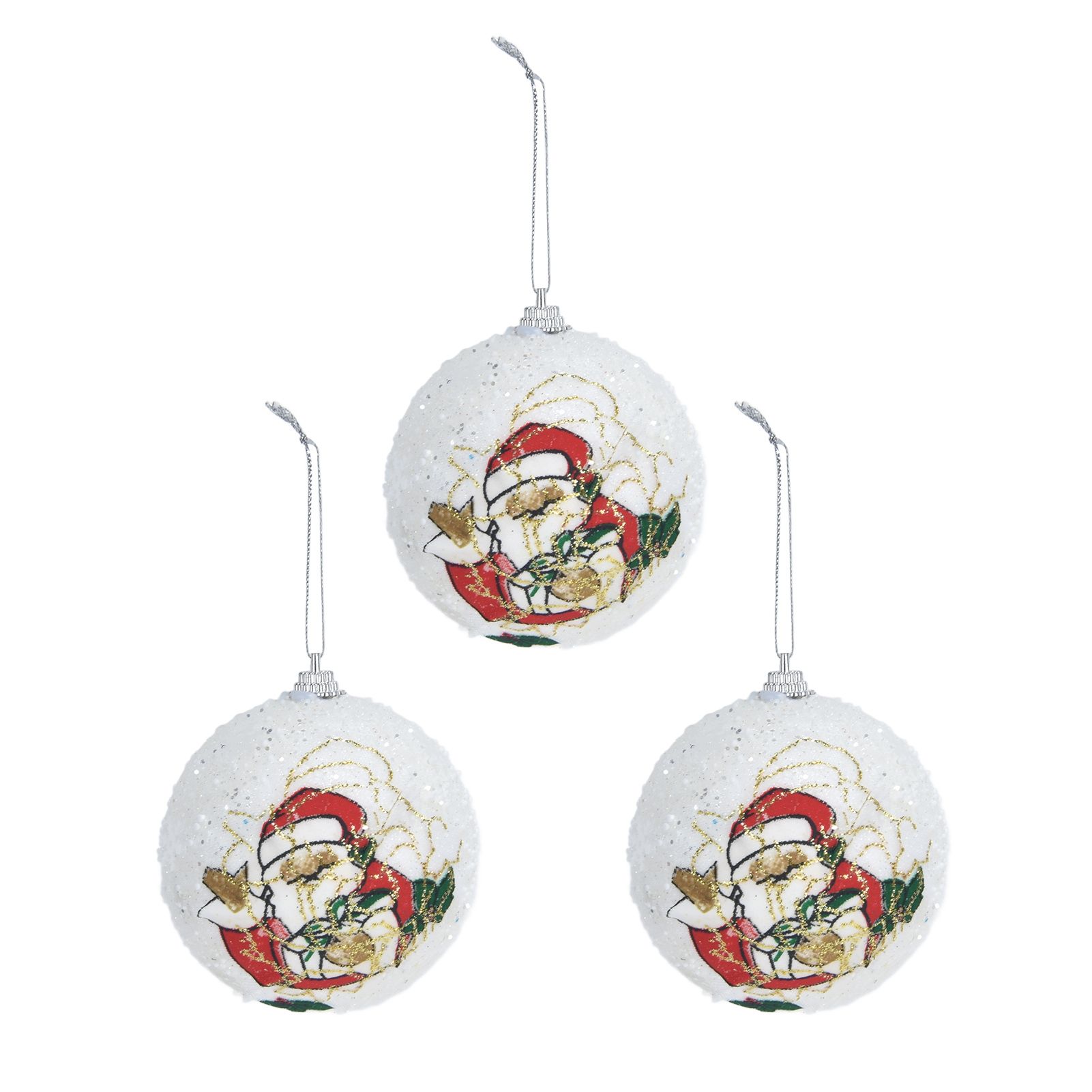 3PCS Christmas Ball Foam Hanging Christmas Tree Ornament for Festival Party view 2