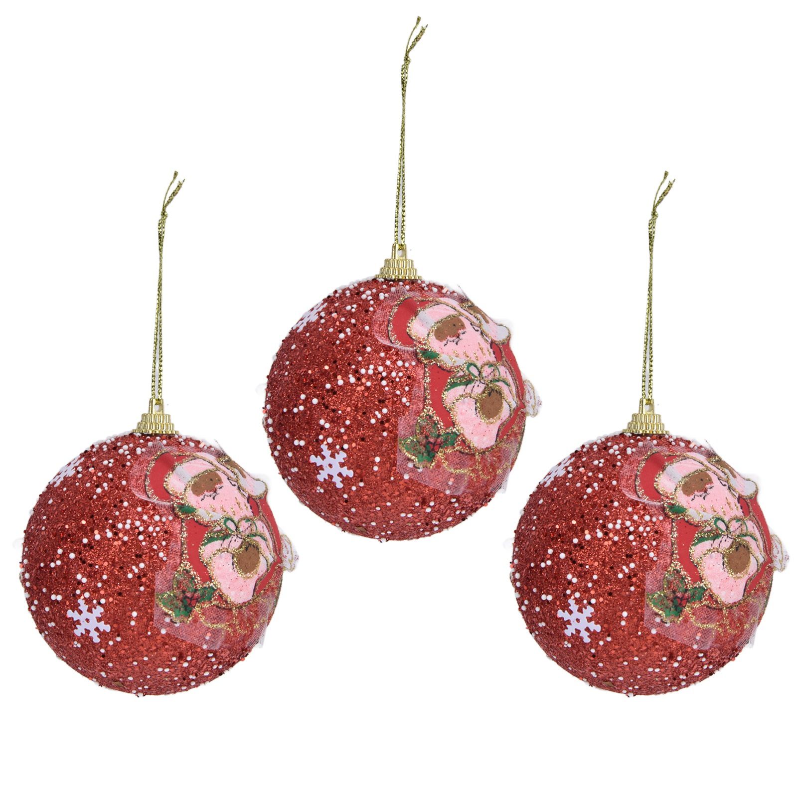 3PCS Christmas Ball Foam Hanging Christmas Tree Ornament for Festival Party view 4