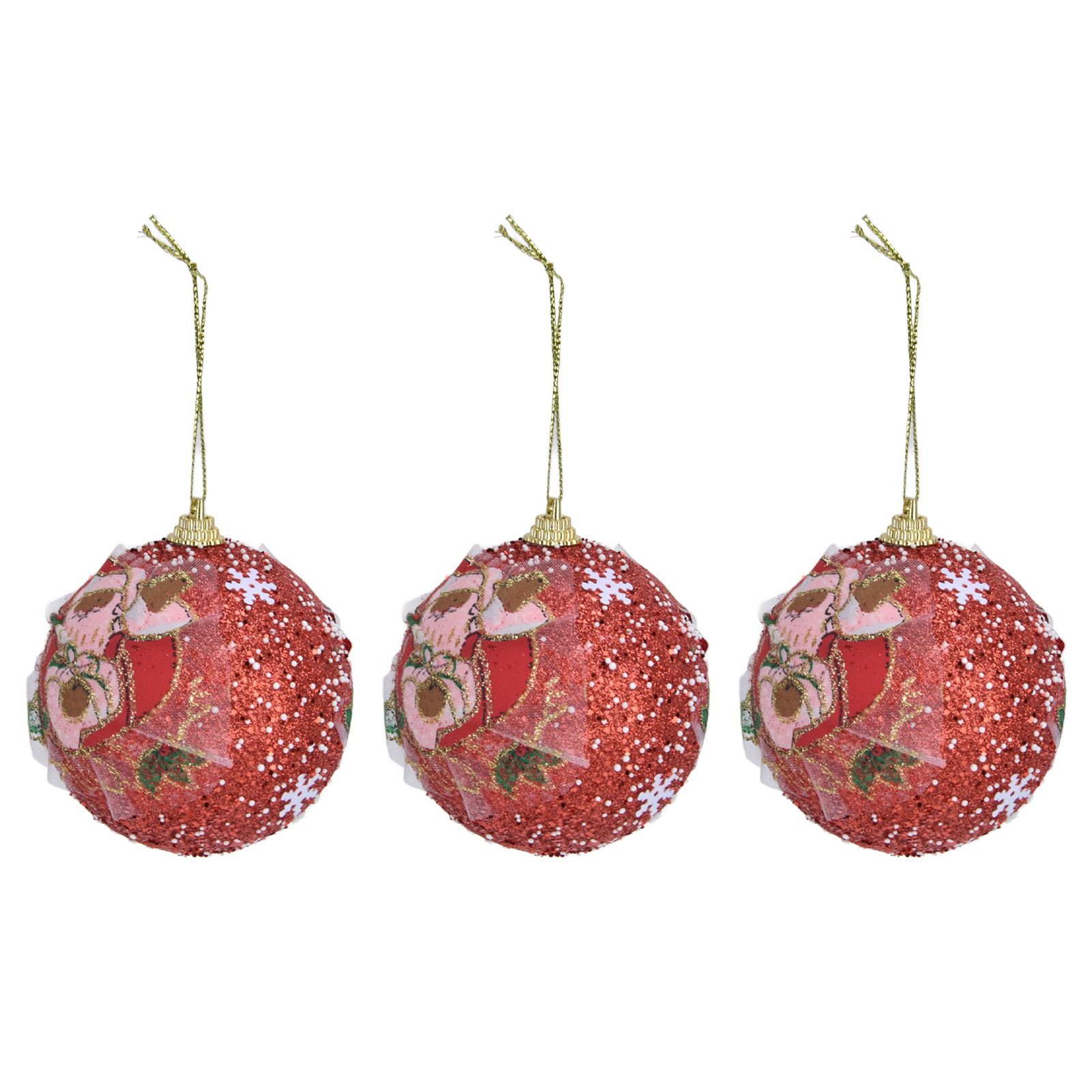 3PCS Christmas Ball Foam Hanging Christmas Tree Ornament for Festival Party view 5