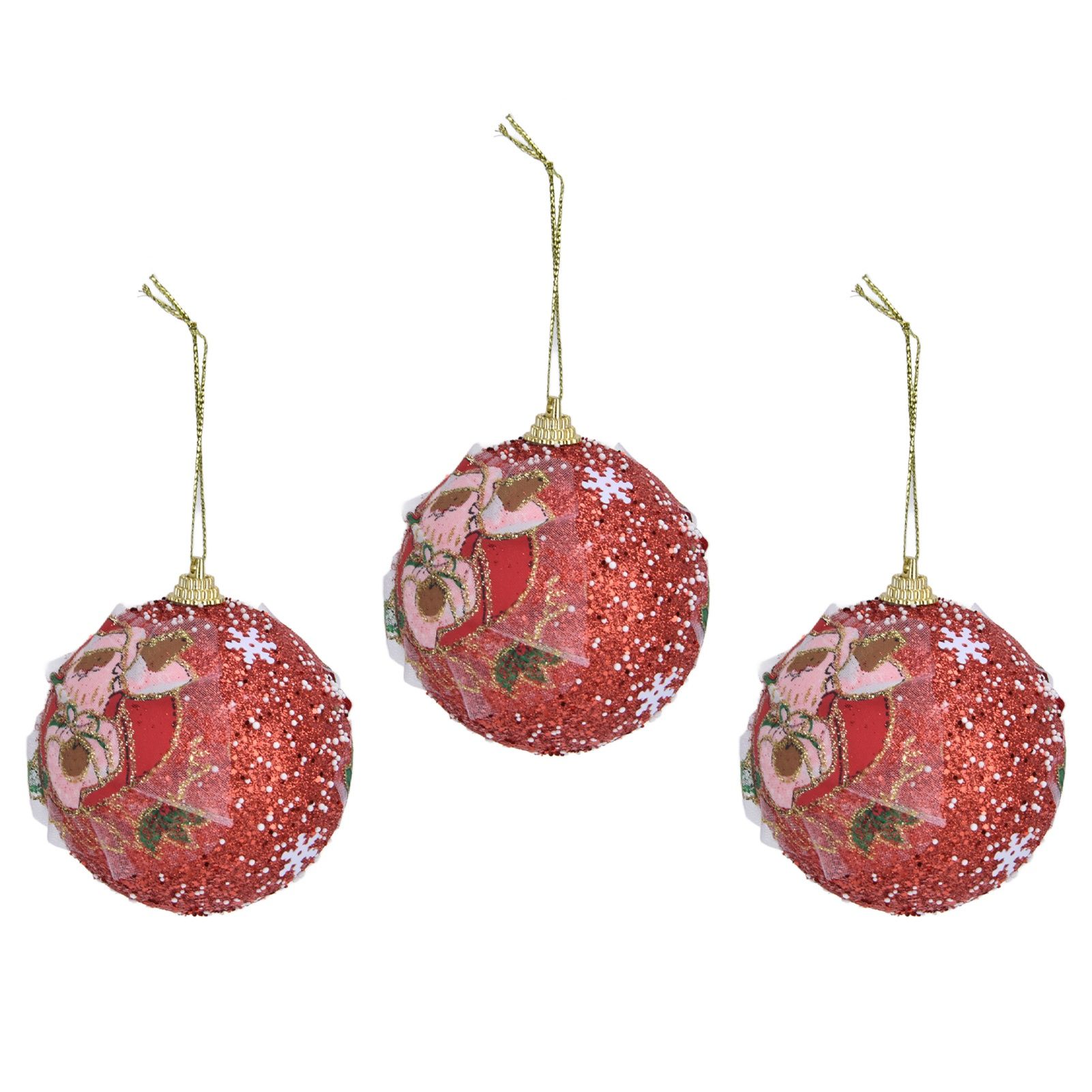 3PCS Christmas Ball Foam Hanging Christmas Tree Ornament for Festival Party view 6
