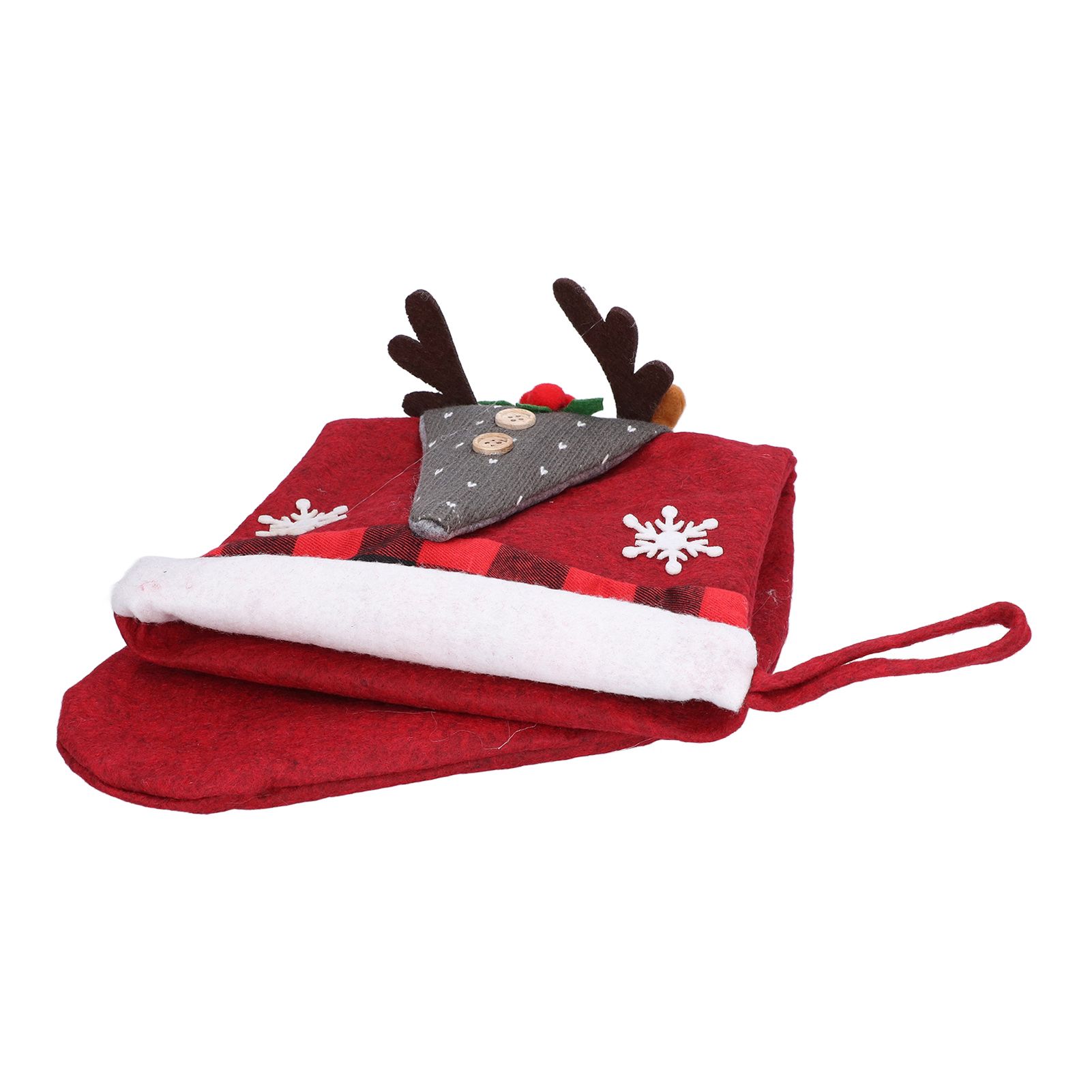 Christmas Stocking with Faceless Doll Decor Home Shop Party Xmas Tree Gift Bag view 7