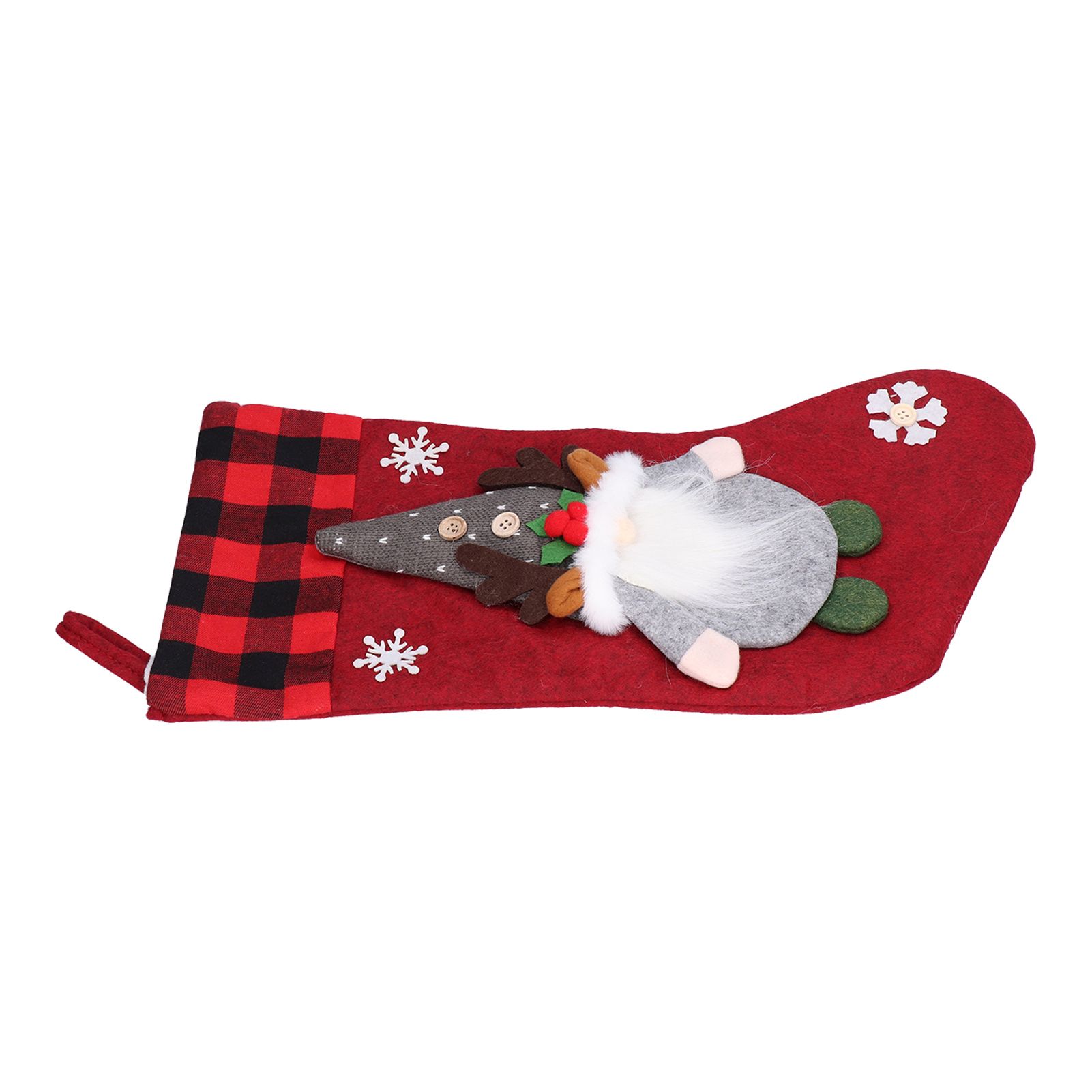 Christmas Stocking with Faceless Doll Decor Home Shop Party Xmas Tree Gift Bag view 9