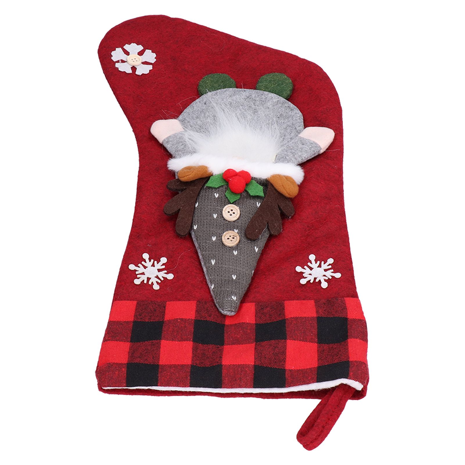 Christmas Stocking with Faceless Doll Decor Home Shop Party Xmas Tree Gift Bag view 10