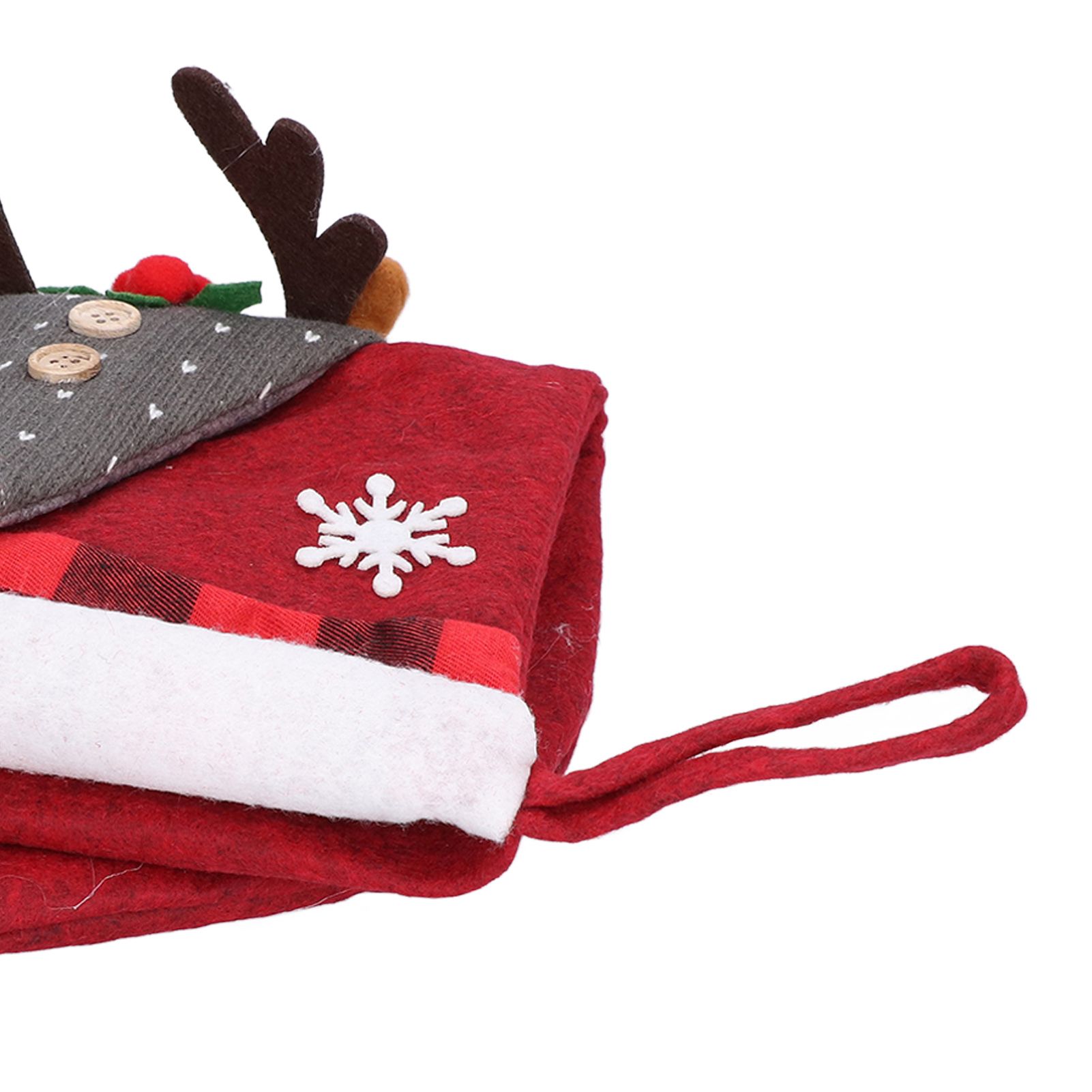 Christmas Stocking with Faceless Doll Decor Home Shop Party Xmas Tree Gift Bag view 15