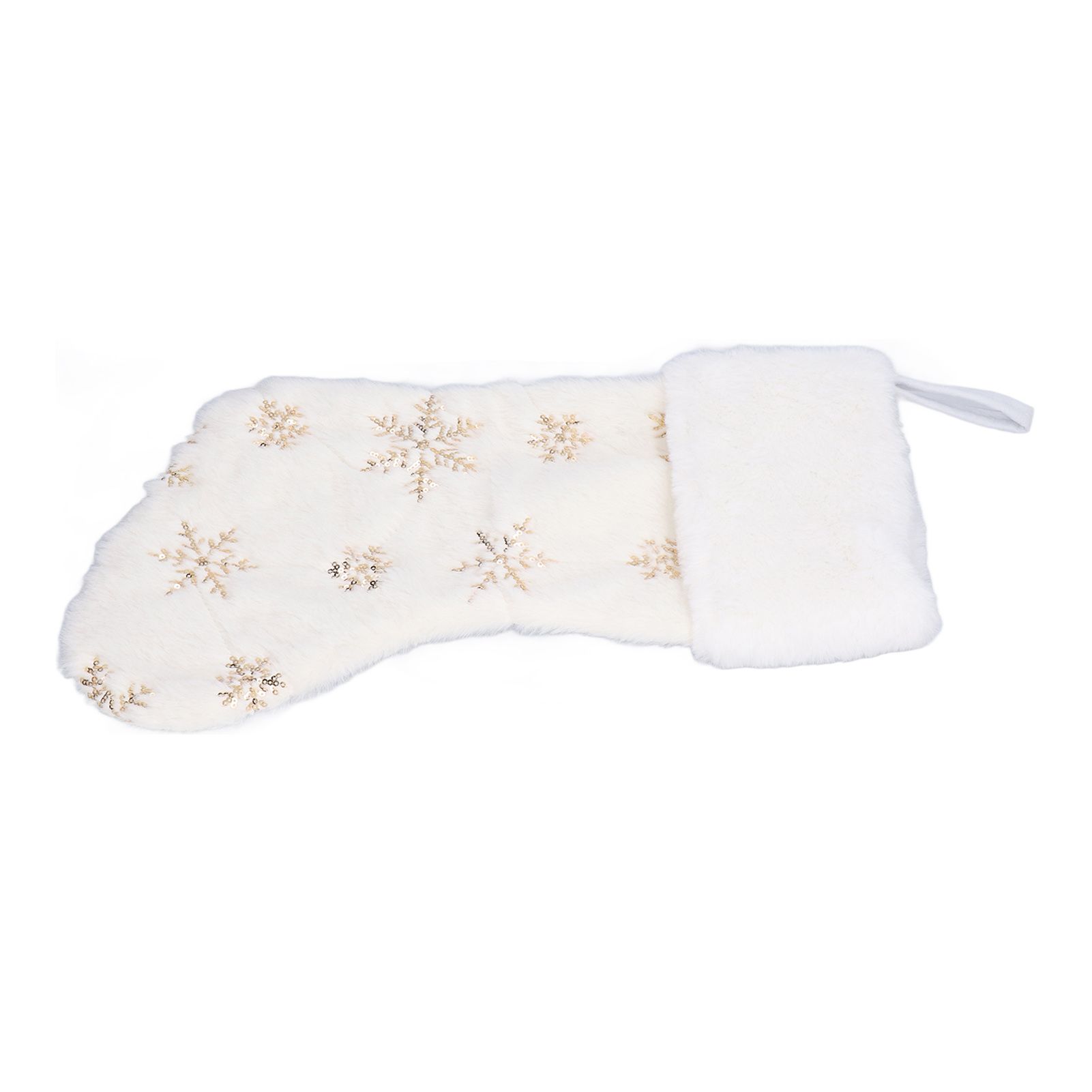 Polyester Christmas Stocking Pendant with Embroidery Snowflake Pattern Xmas view 8