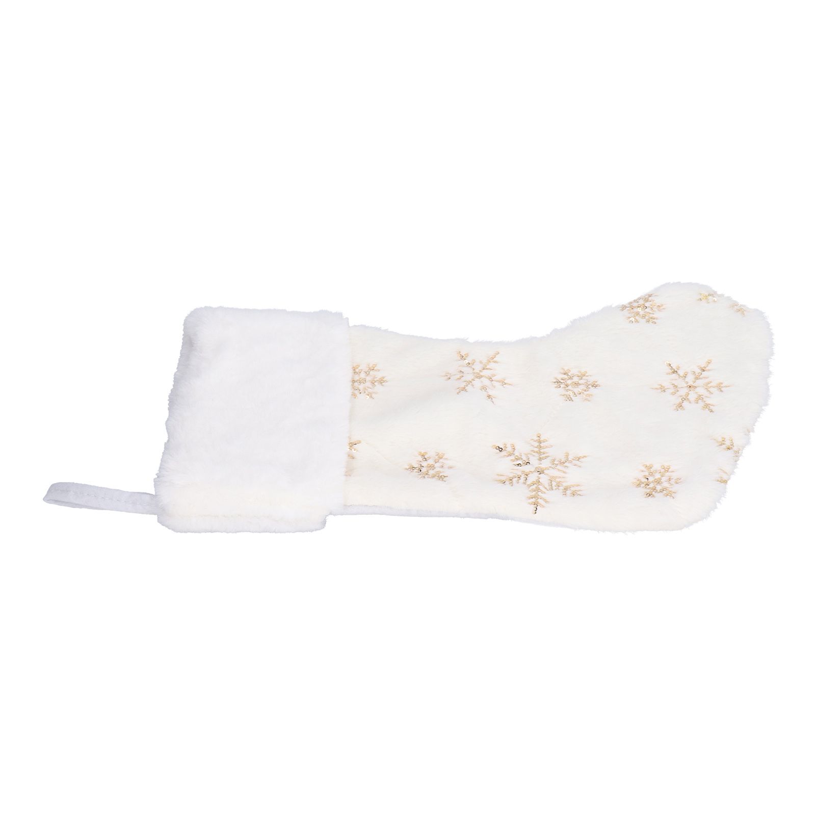 Polyester Christmas Stocking Pendant with Embroidery Snowflake Pattern Xmas view 9