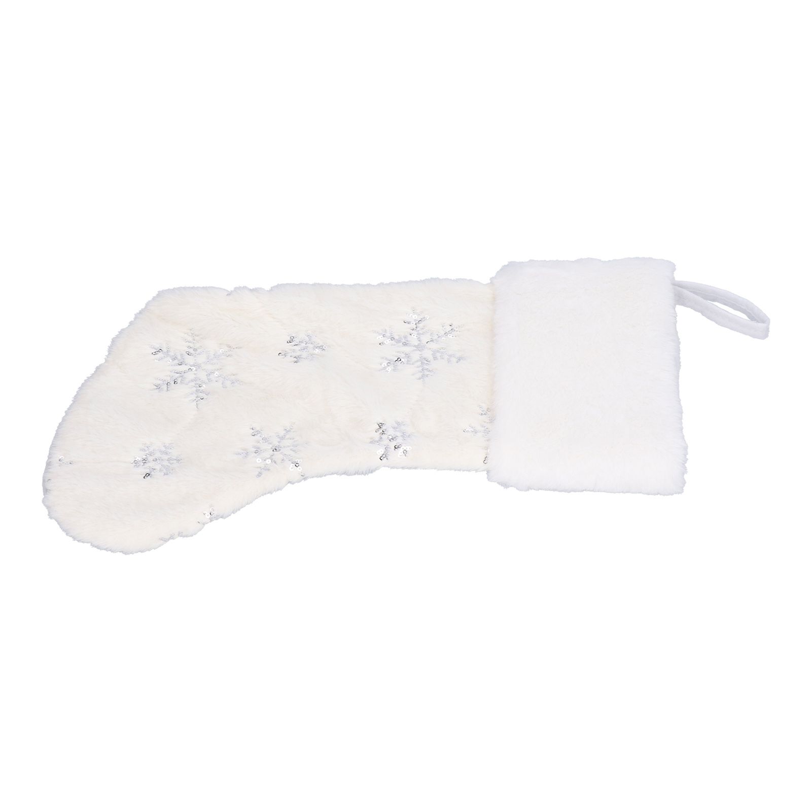 Polyester Christmas Stocking Pendant with Embroidery Snowflake Pattern Xmas view 8