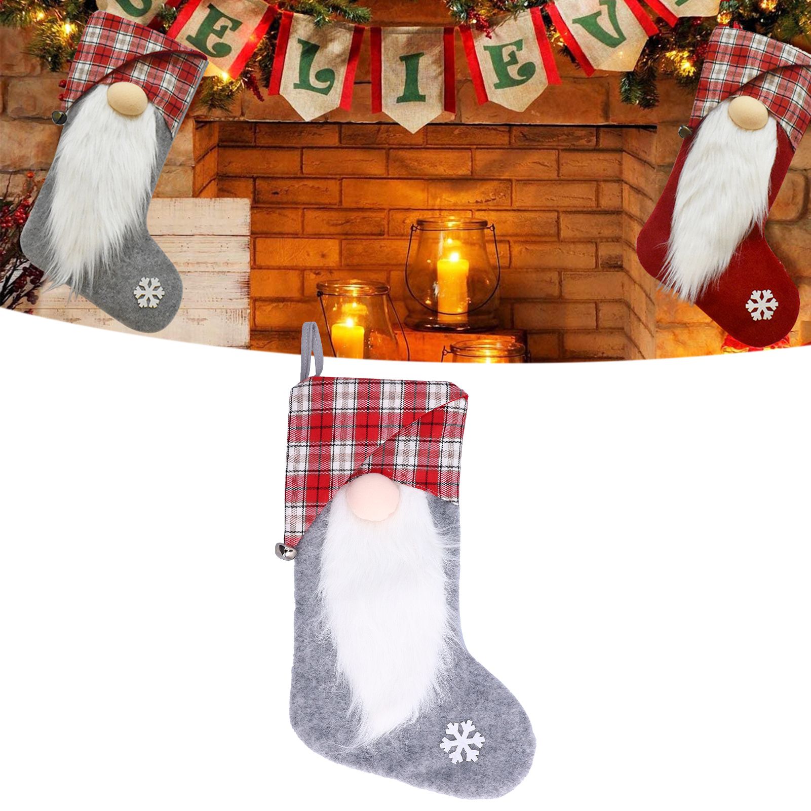 Christmas Stocking Christmas Tree Ornament Gift Bag Christmas Pendant Stocking view 11