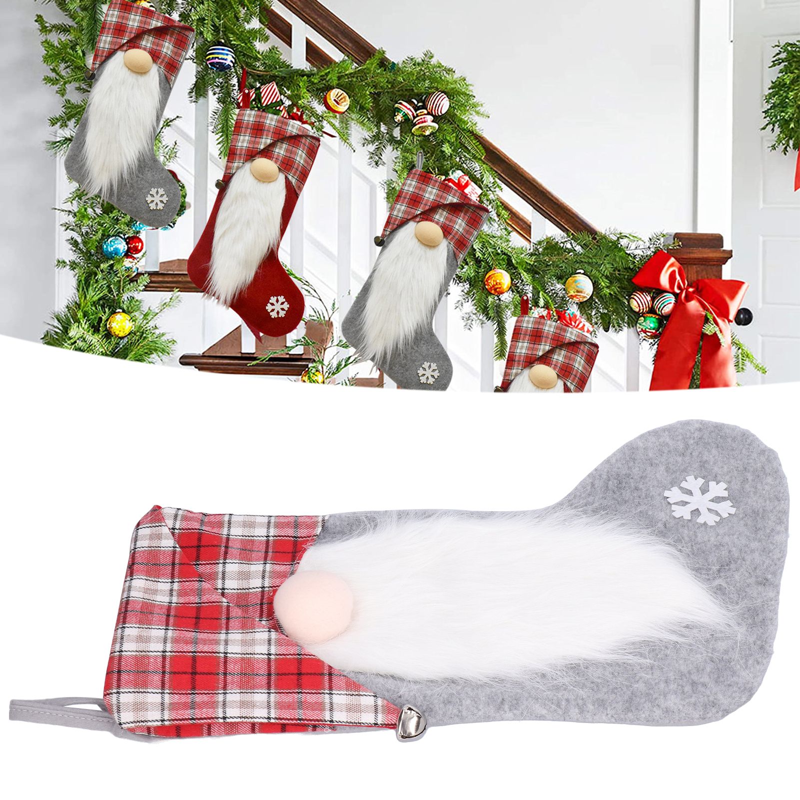Christmas Stocking Christmas Tree Ornament Gift Bag Christmas Pendant Stocking view 12