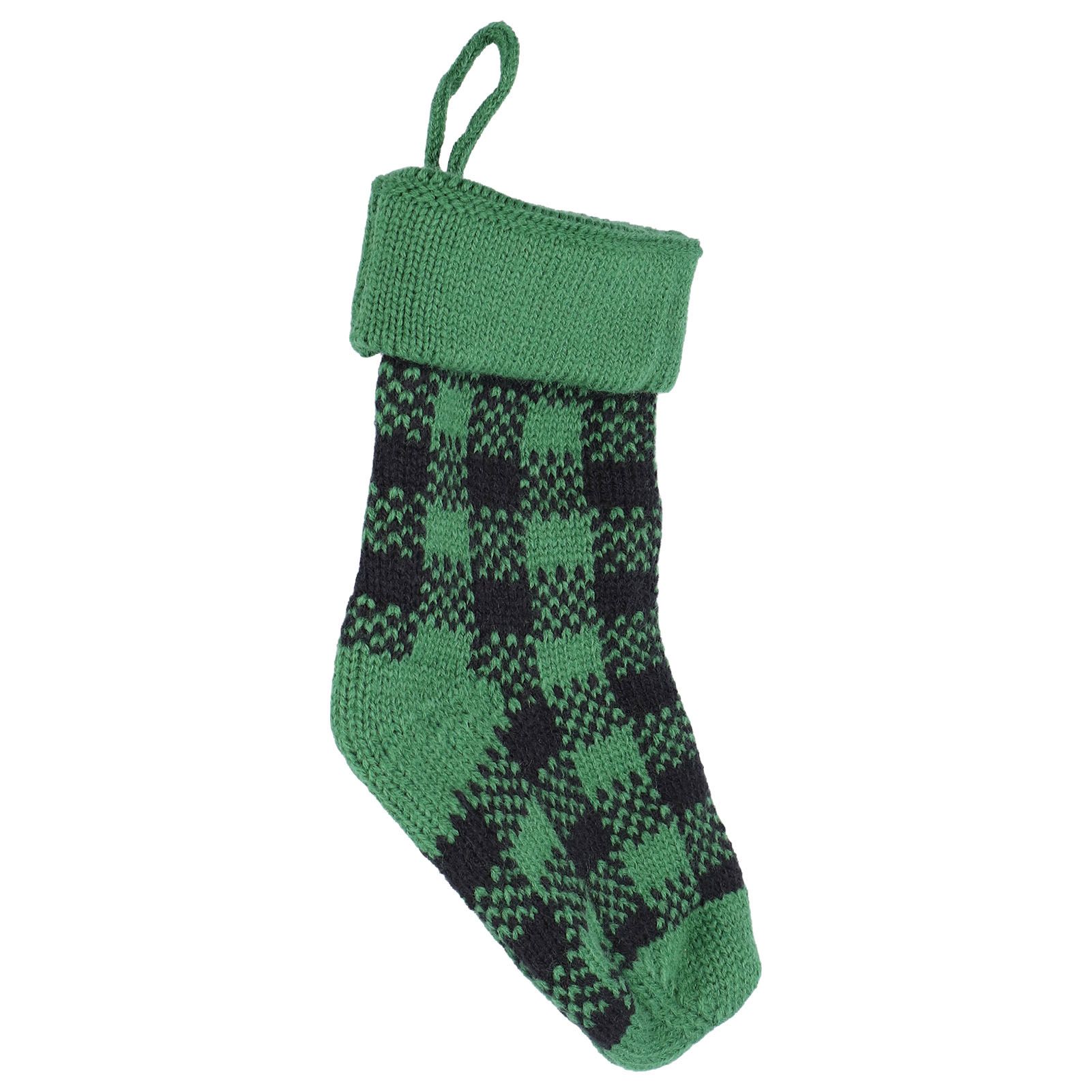 Mini Knitting Christmas Stocking Acrylic Fiber Xmas Tree Hanging Pendant view 5