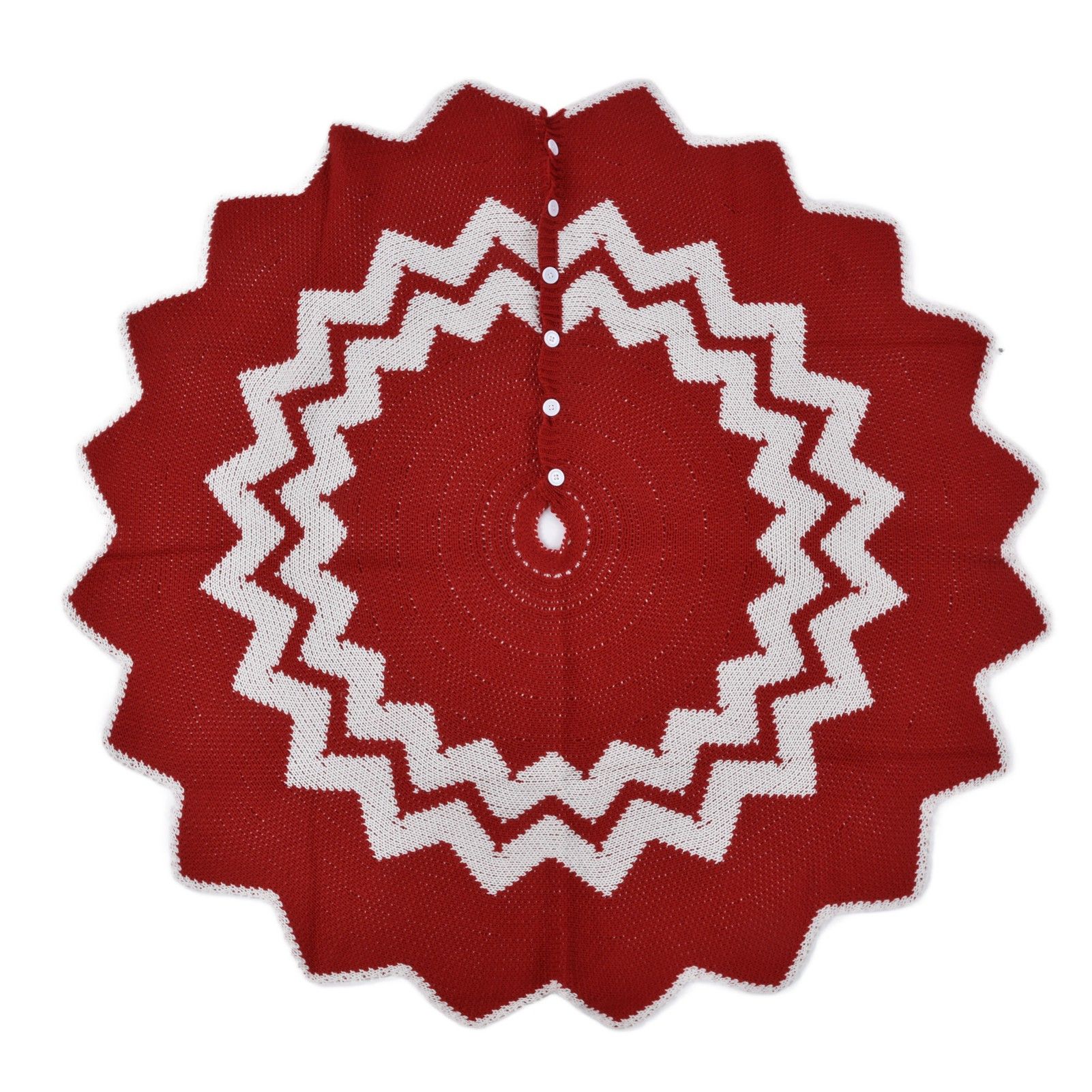 Christmas Tree Skirt Acrylic Fiber Knitting Floor Mat Cover Pad Xmas Party view 4