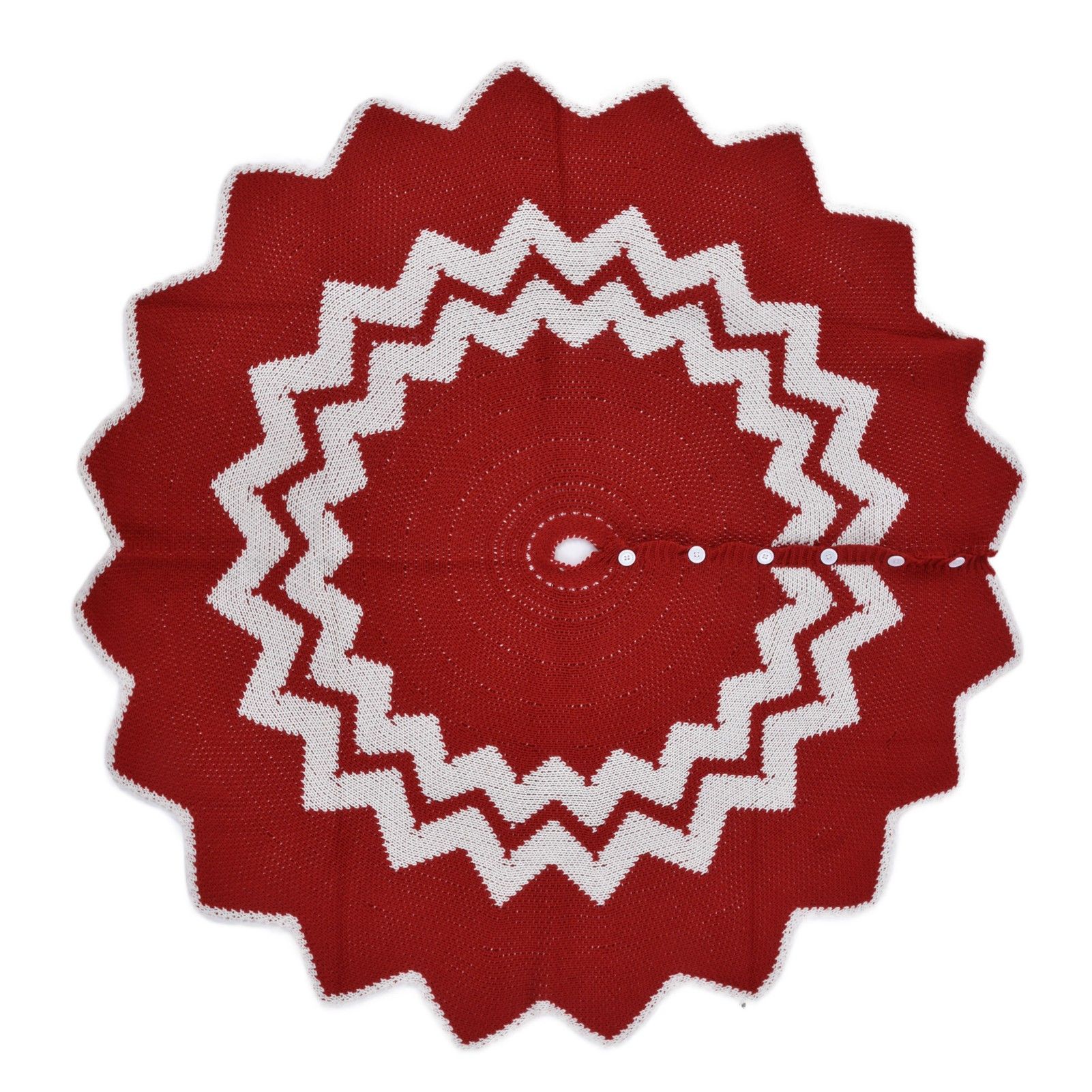 Christmas Tree Skirt Acrylic Fiber Knitting Floor Mat Cover Pad Xmas Party view 9