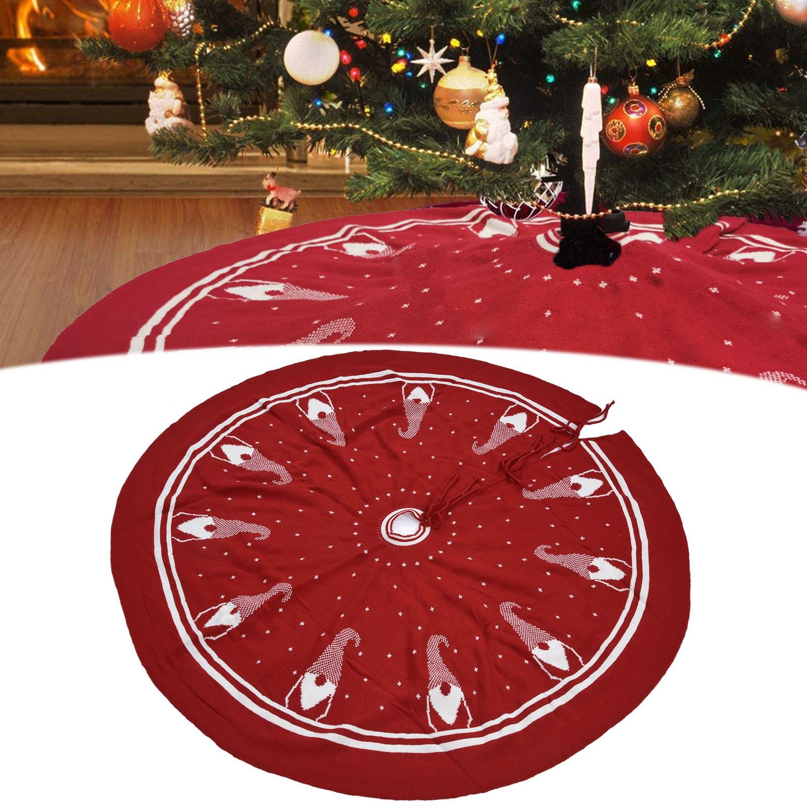 Christmas Tree Skirt Soft Reusable Christmas Tree Carpet Mat Christmas Tree view 12