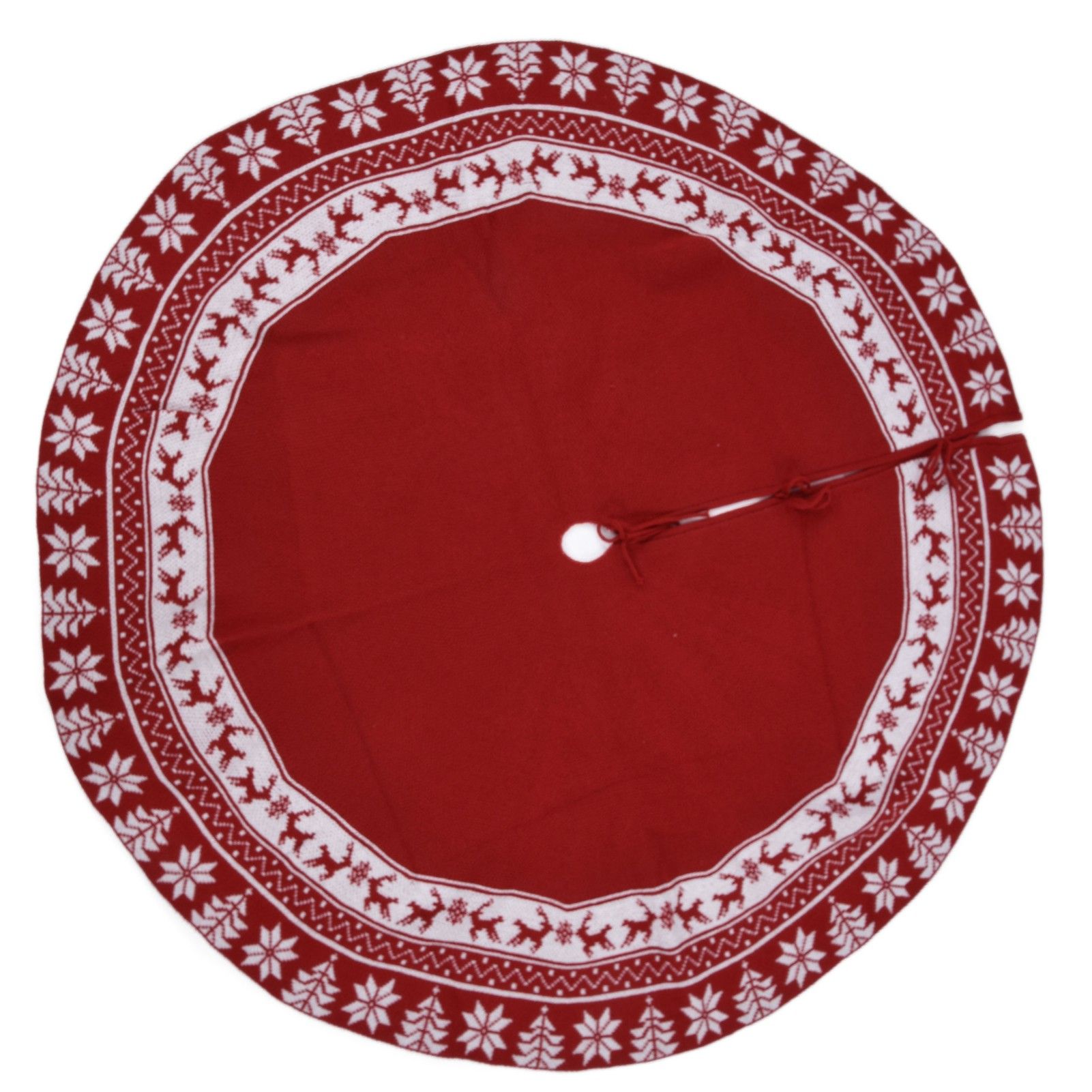 Knitted Christmas Tree Skirt Reusable Xmas Tree Stand Mat Floor Protector Home view 9