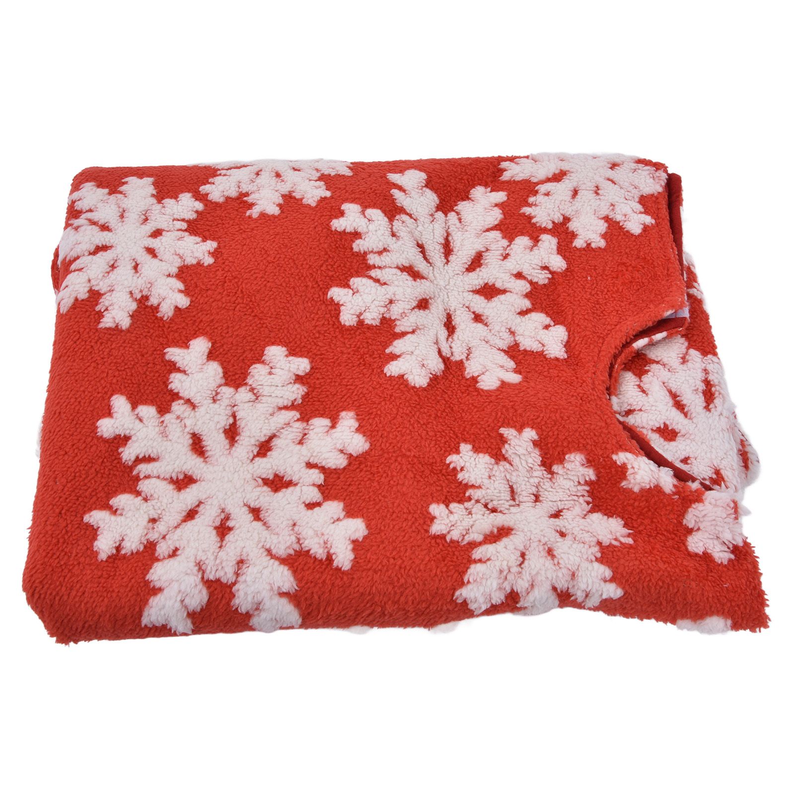 Christmas Tree Skirt White Snowflake Pattern Xmas Tree Mat for Holiday Party view 9