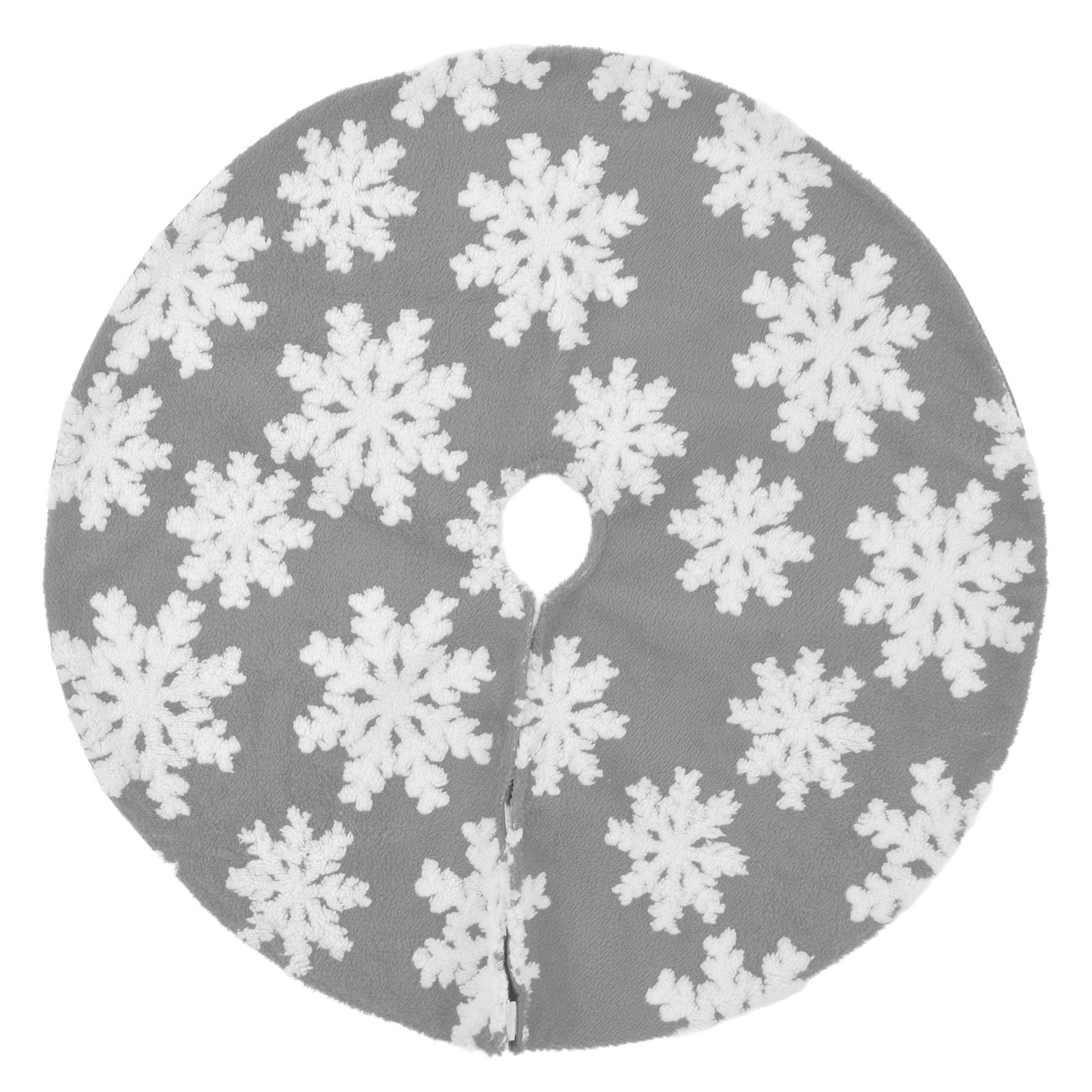 Christmas Tree Skirt Cute Snowflake Patterns Reused Beautiful Practical — image 1