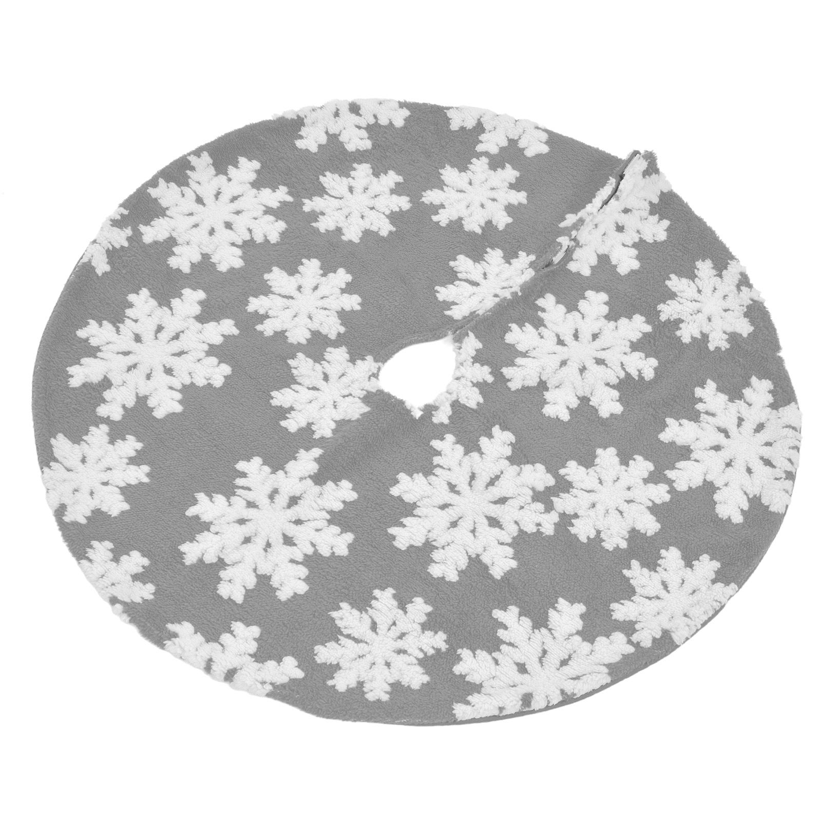 Christmas Tree Skirt Cute Snowflake Patterns Reused Beautiful Practical view 2