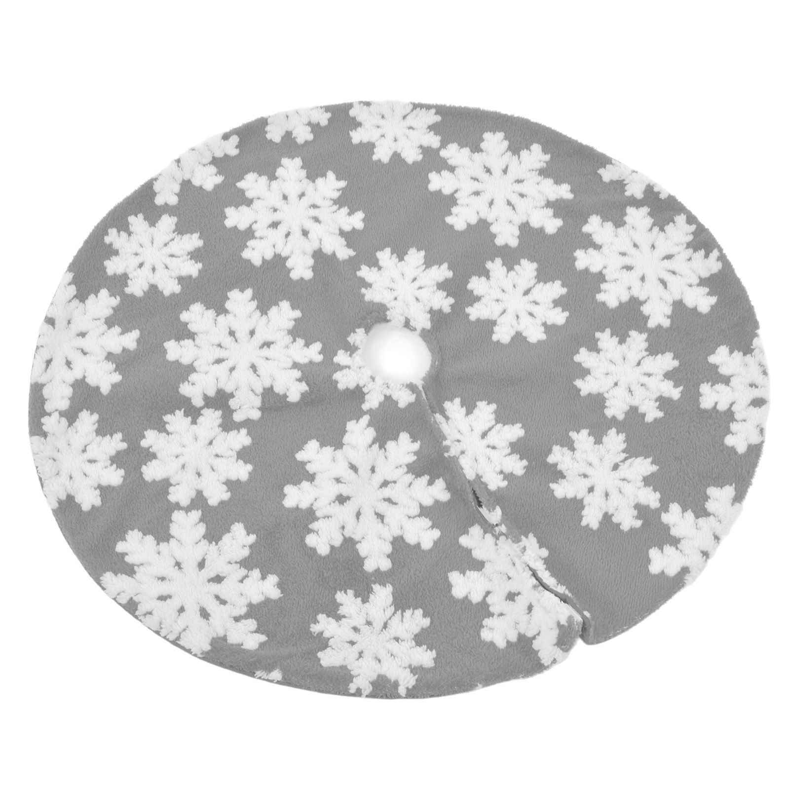Christmas Tree Skirt Cute Snowflake Patterns Reused Beautiful Practical view 3