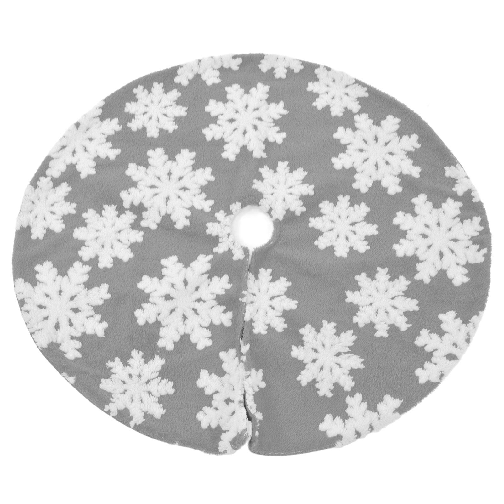 Christmas Tree Skirt Cute Snowflake Patterns Reused Beautiful Practical view 6