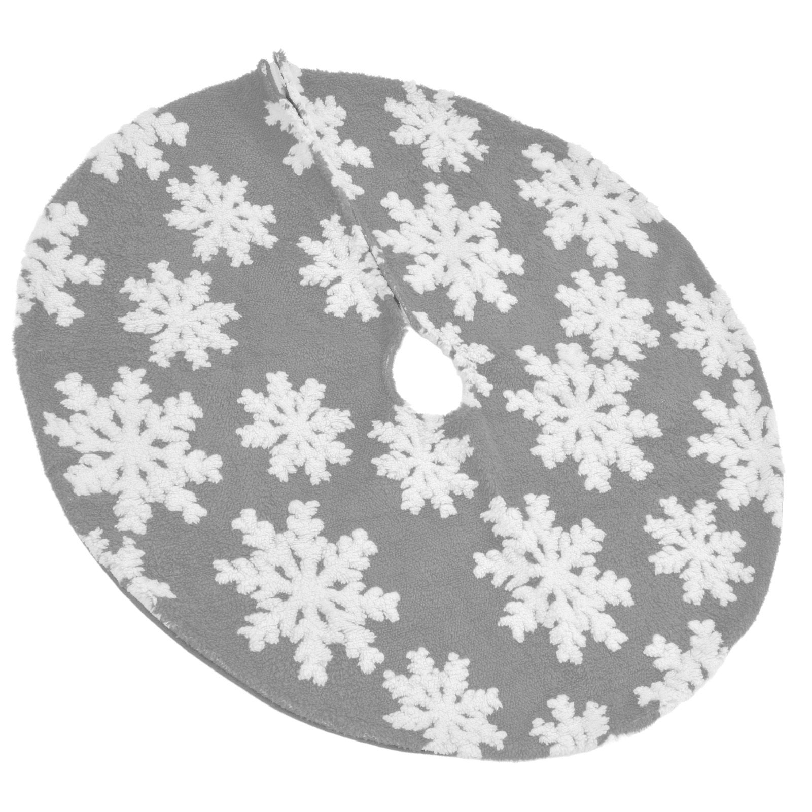 Christmas Tree Skirt Cute Snowflake Patterns Reused Beautiful Practical view 8