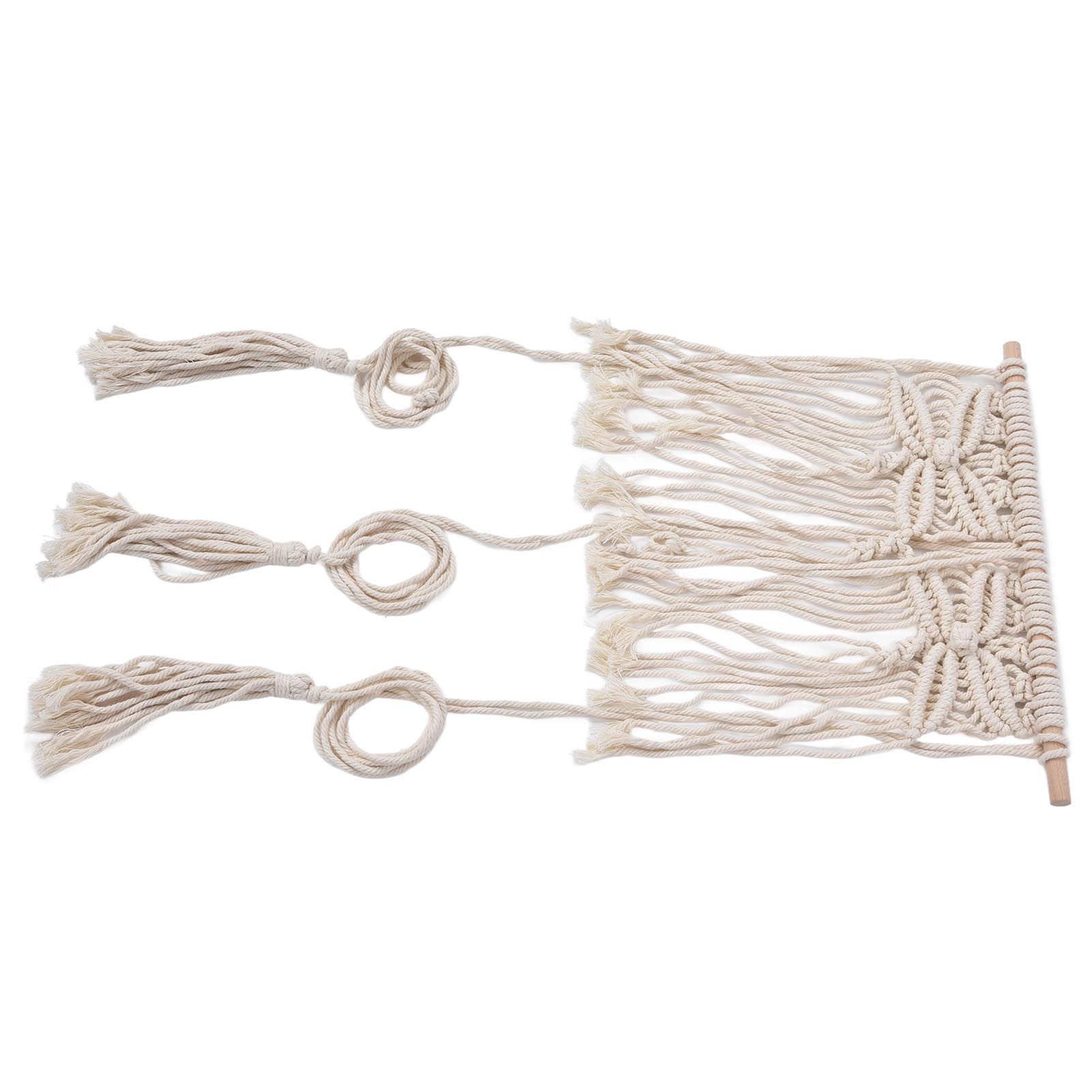Boho Hat Wall Hanging Rack Cotton Rope Woven Bohemian Caps Holder for Home view 2