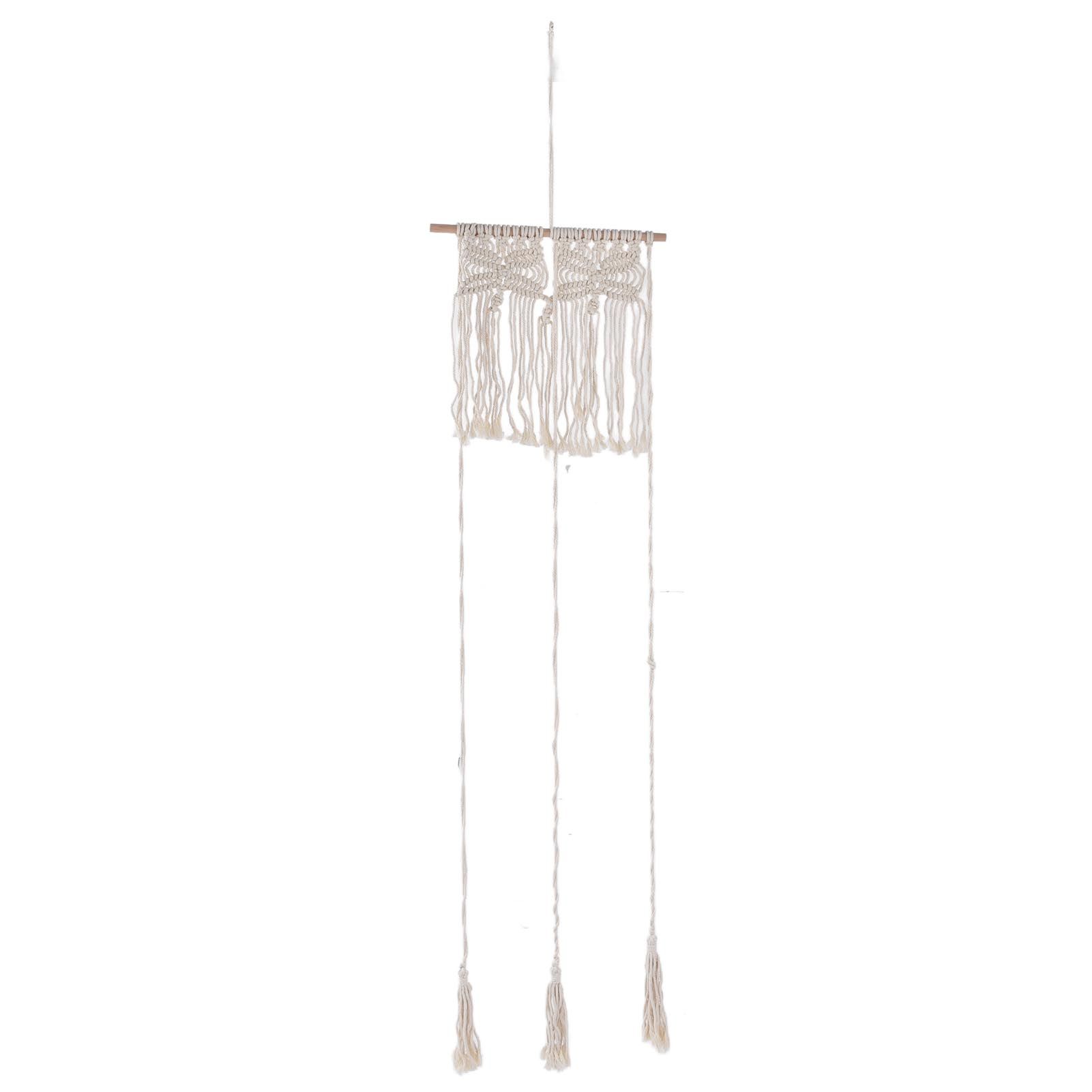 Boho Hat Wall Hanging Rack Cotton Rope Woven Bohemian Caps Holder for Home view 3