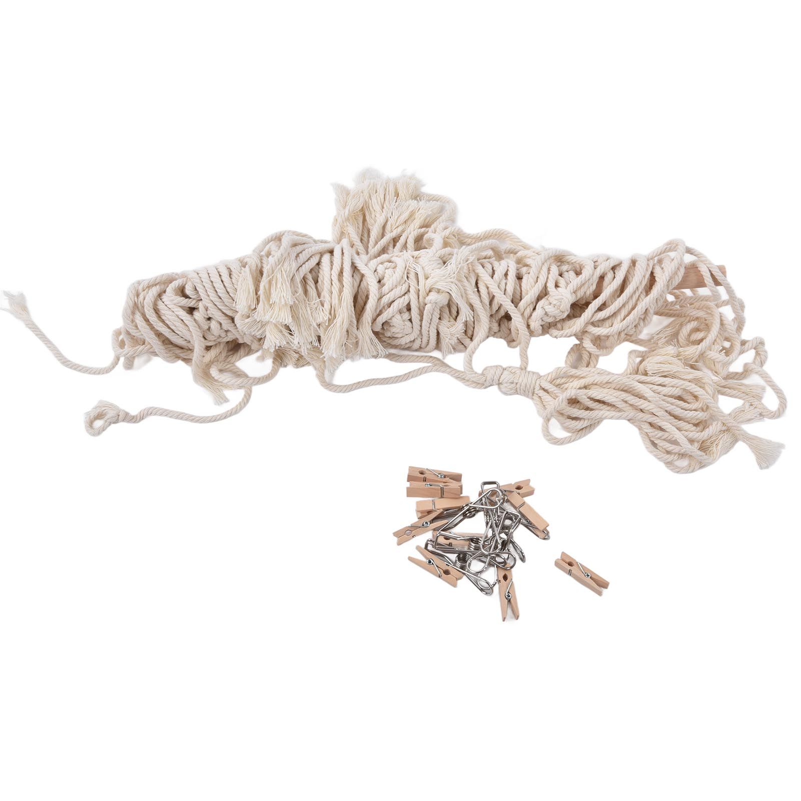 Boho Hat Wall Hanging Rack Cotton Rope Woven Bohemian Caps Holder for Home view 10