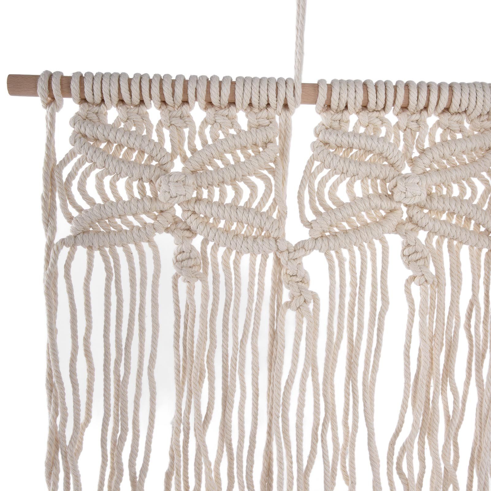 Boho Hat Wall Hanging Rack Cotton Rope Woven Bohemian Caps Holder for Home view 15