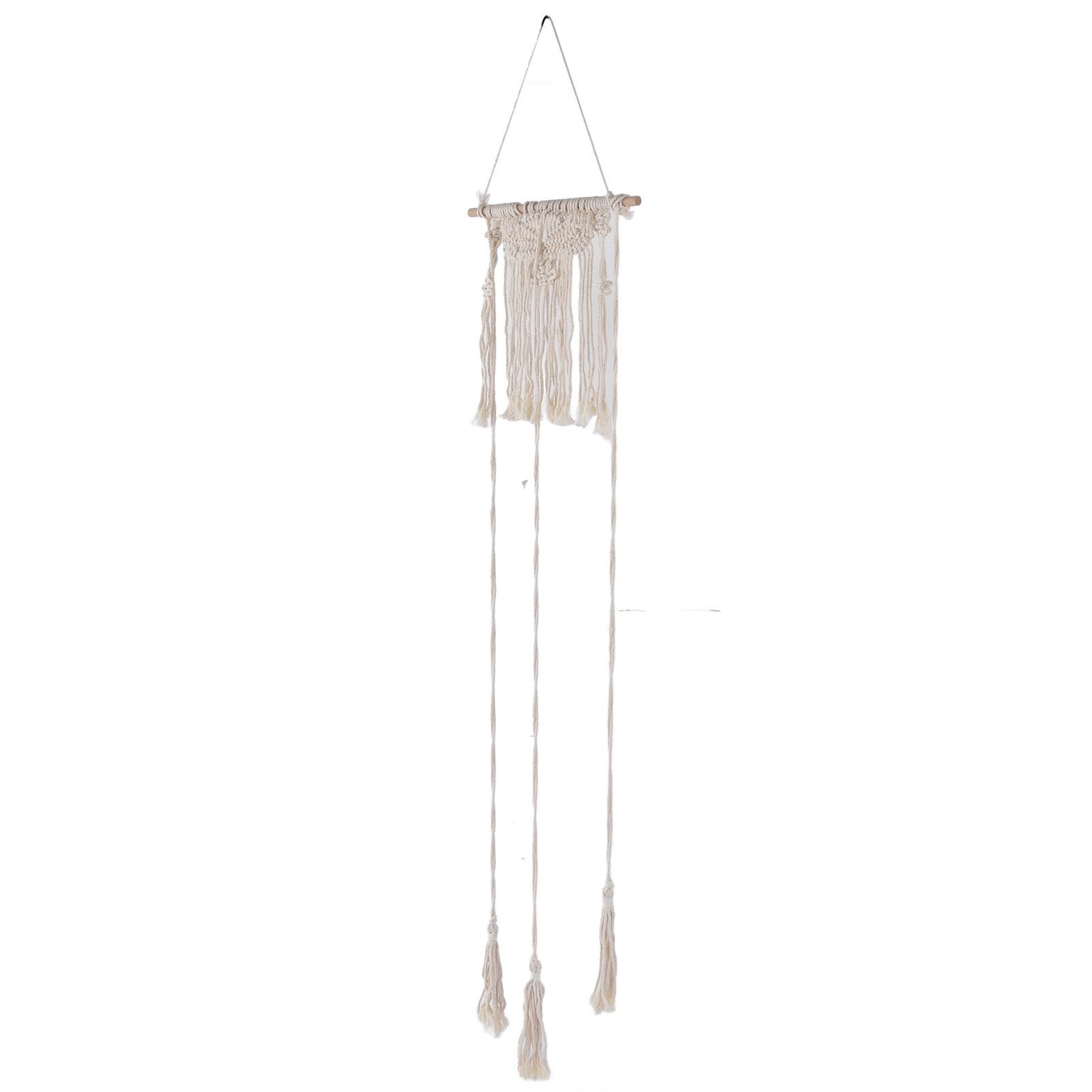 Boho Hat Wall Hanging Rack Cotton Rope Woven Bohemian Caps Holder for Home view 8