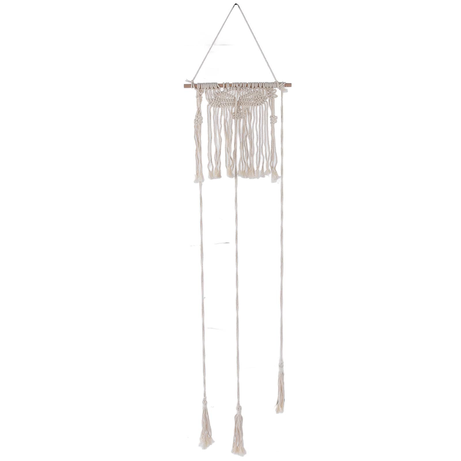 Boho Hat Wall Hanging Rack Cotton Rope Woven Bohemian Caps Holder for Home view 9