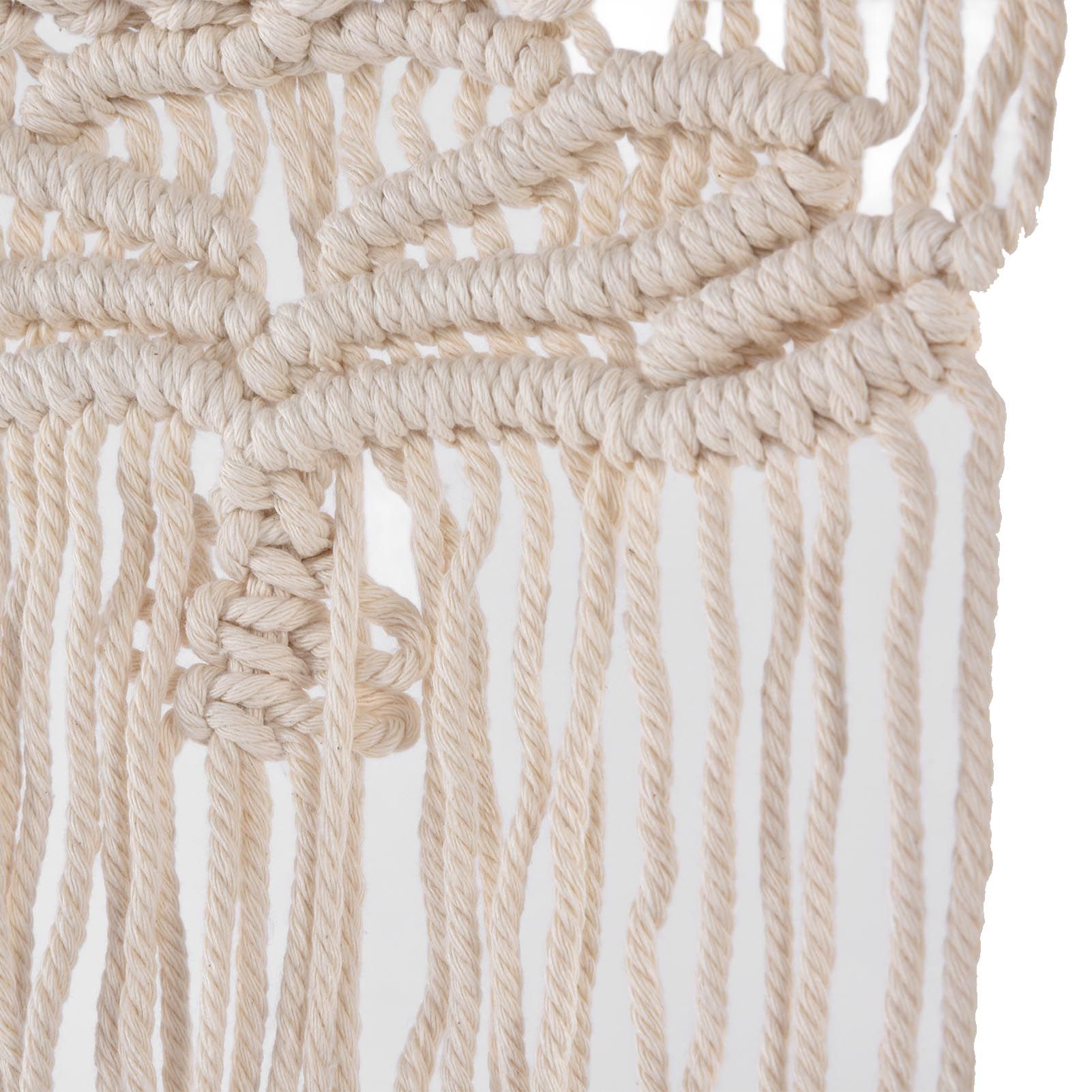 Boho Hat Wall Hanging Rack Cotton Rope Woven Bohemian Caps Holder for Home view 14