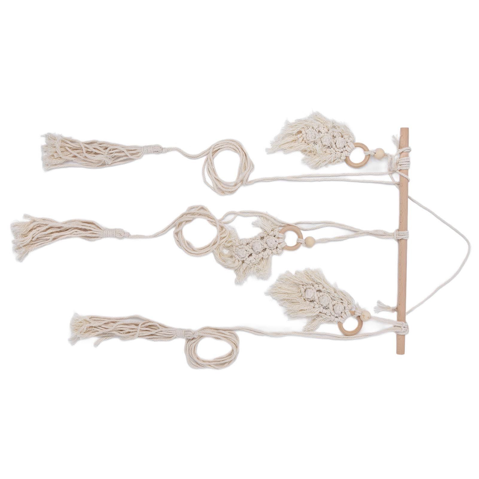 Boho Hat Wall Hanging Rack Cotton Rope Woven Bohemian Caps Holder for Home view 10