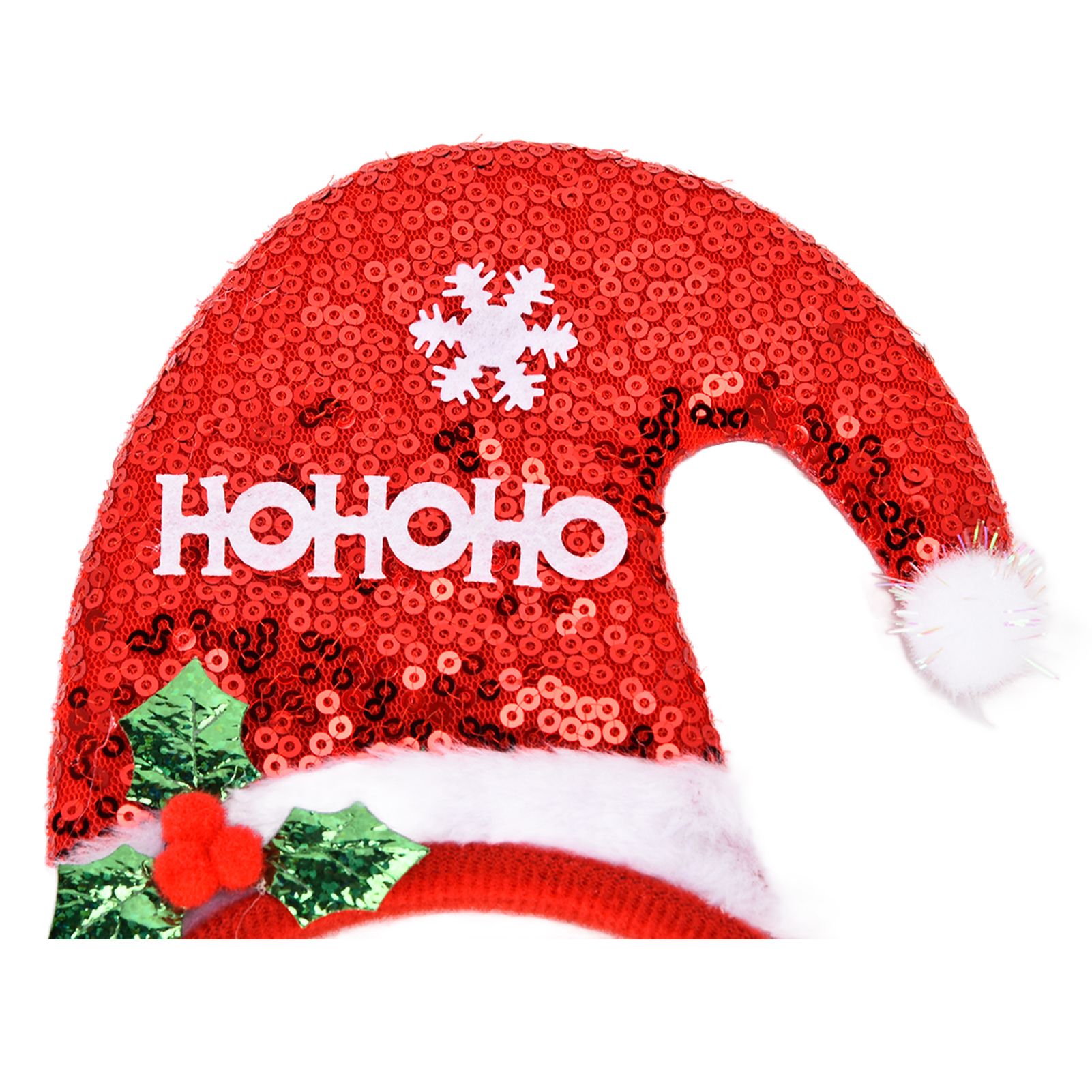 6Pcs Christmas Headband Christmas Tree Reindeer Snowflake Santa Hat Holiday view 14