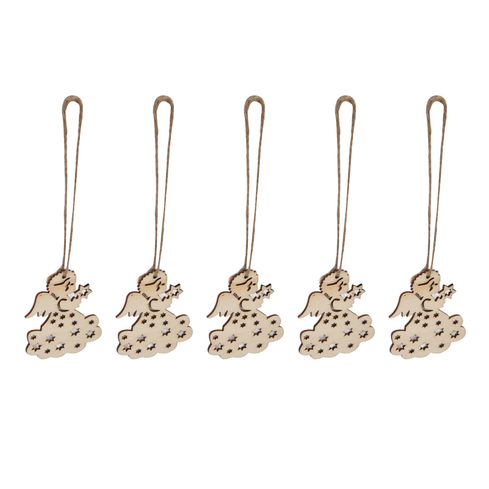 40pcs Christmas Tree Ornaments Wooden Hallow Cute Christmas Hangings with view 9