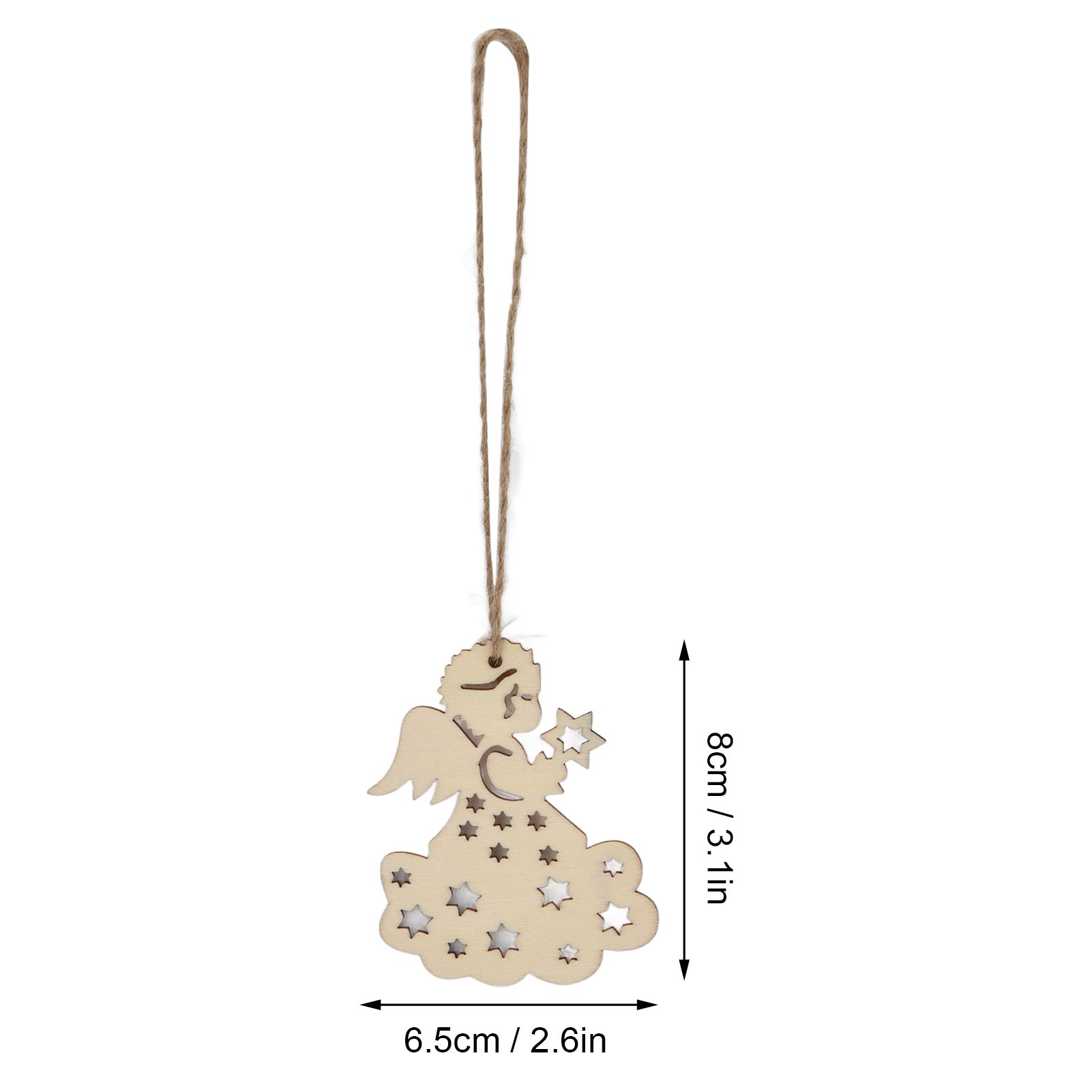 40pcs Christmas Tree Ornaments Wooden Hallow Cute Christmas Hangings with view 13