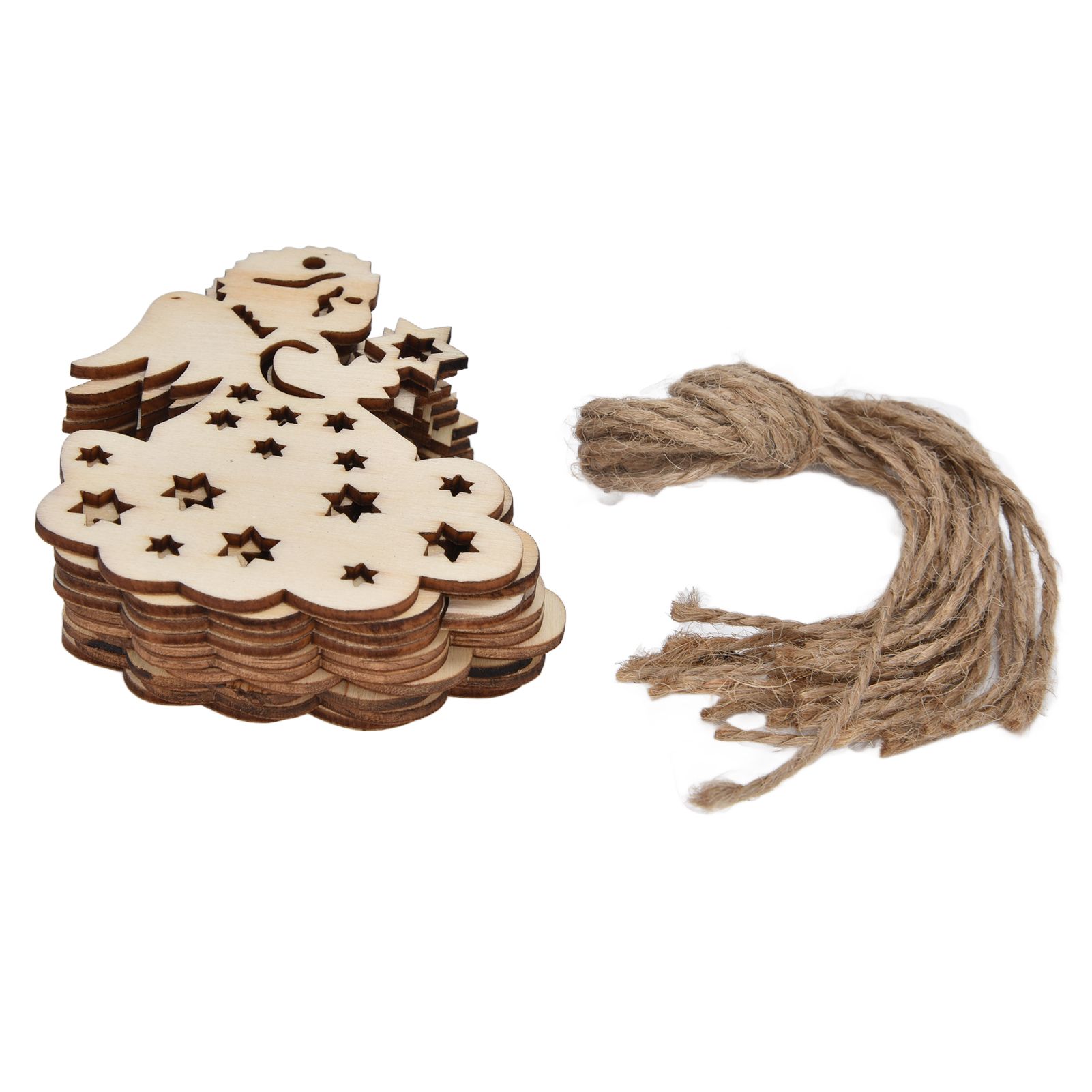 40pcs Christmas Tree Ornaments Wooden Hallow Cute Christmas Hangings with view 15