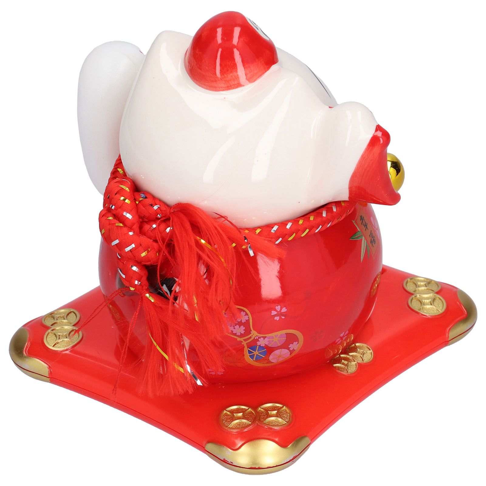 6in Fortune Cat Ceramic Waving Lucky Cat Ornament Home Decoration for Bedroom view 7