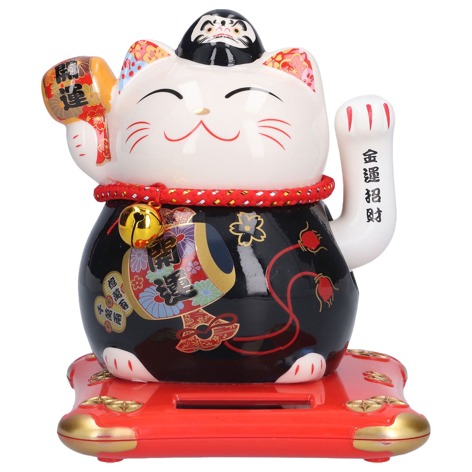 6in Fortune Cat Ceramic Waving Lucky Cat Ornament Home Decoration for Bedroom — image 1