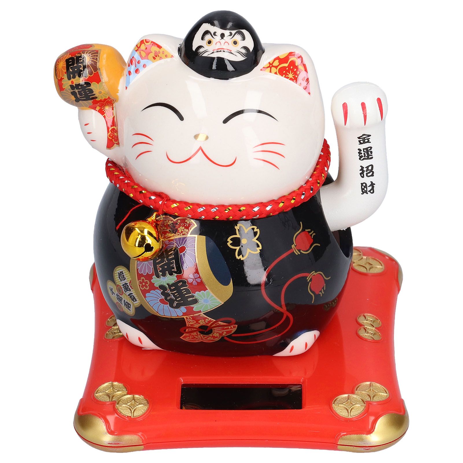 6in Fortune Cat Ceramic Waving Lucky Cat Ornament Home Decoration for Bedroom view 4