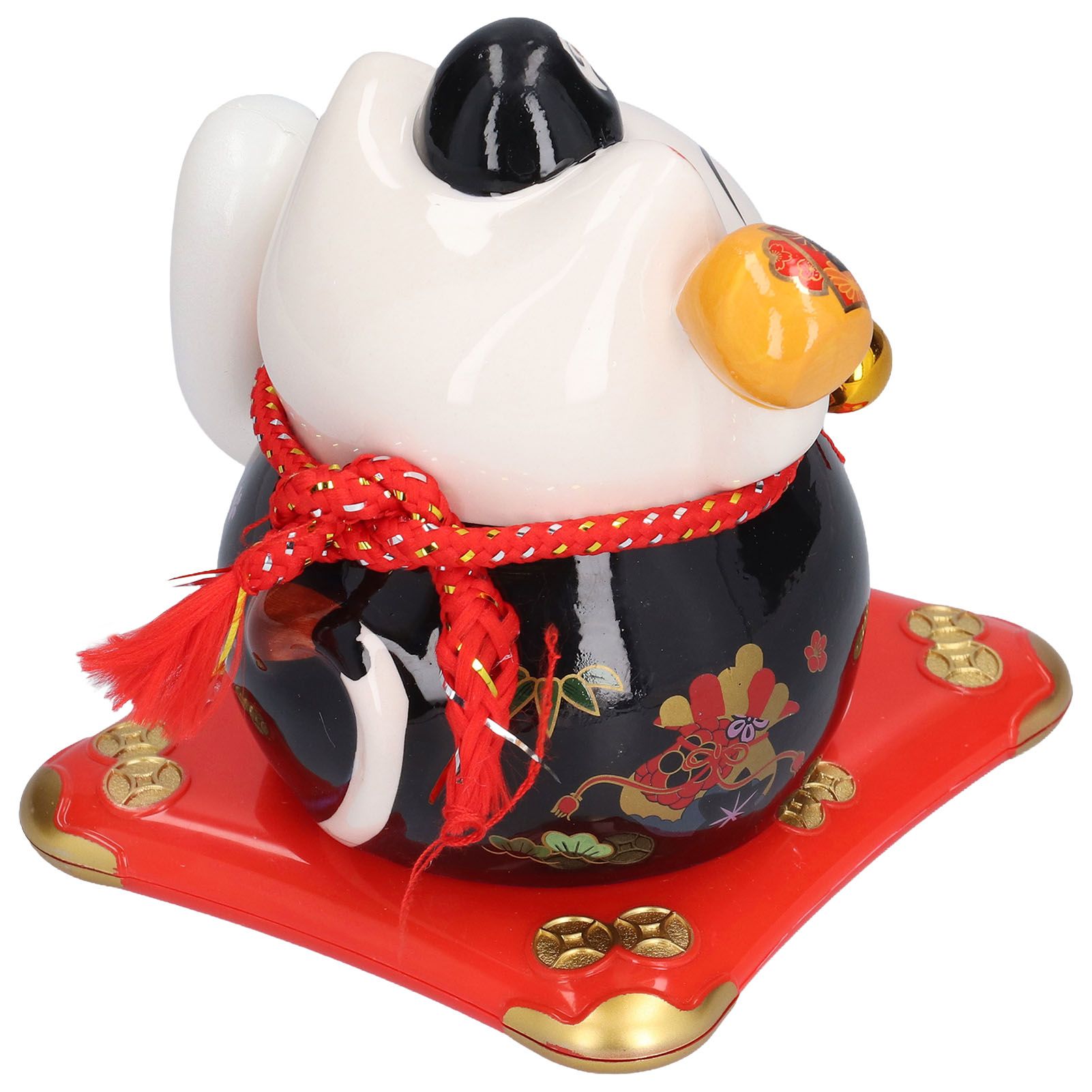 6in Fortune Cat Ceramic Waving Lucky Cat Ornament Home Decoration for Bedroom view 7