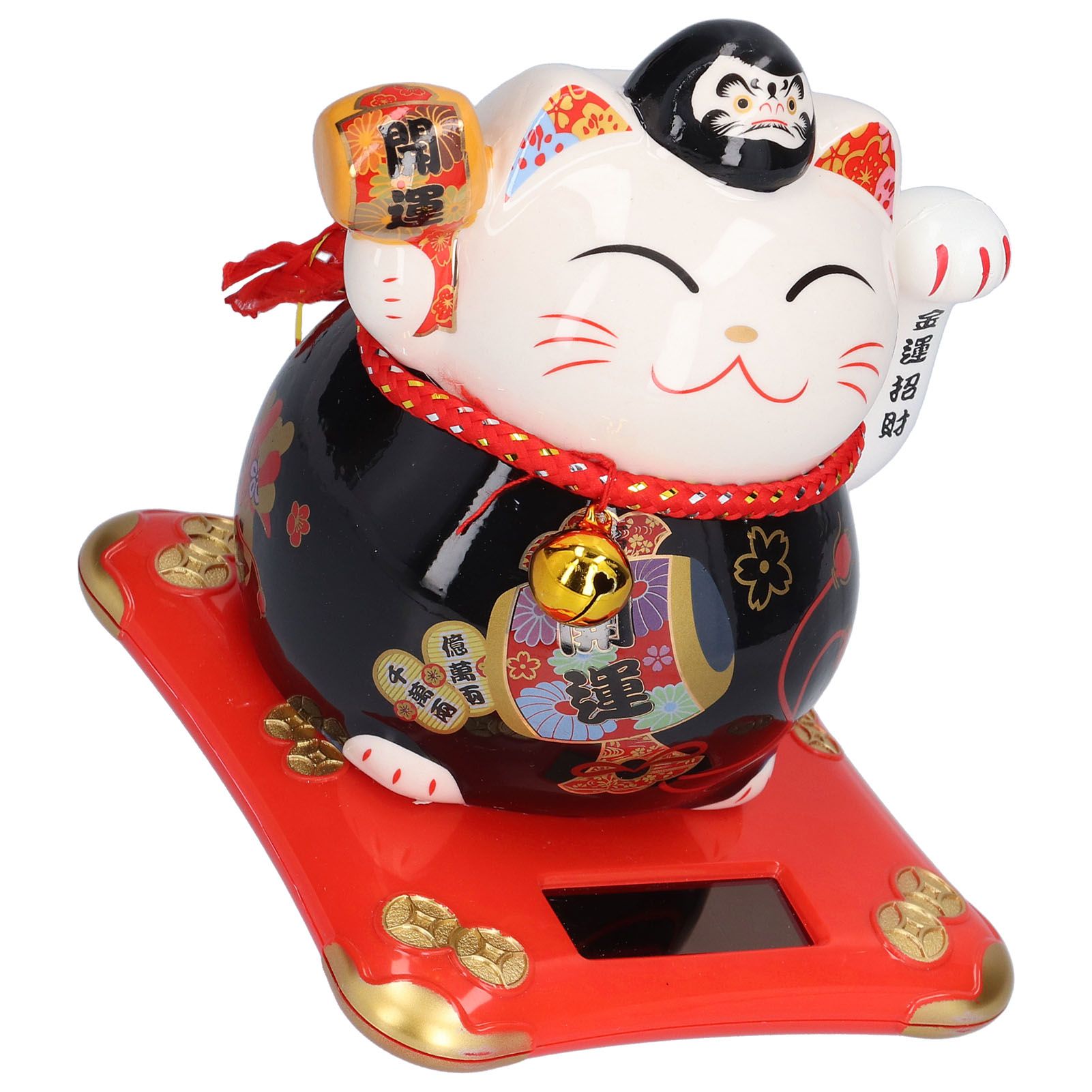 6in Fortune Cat Ceramic Waving Lucky Cat Ornament Home Decoration for Bedroom view 10