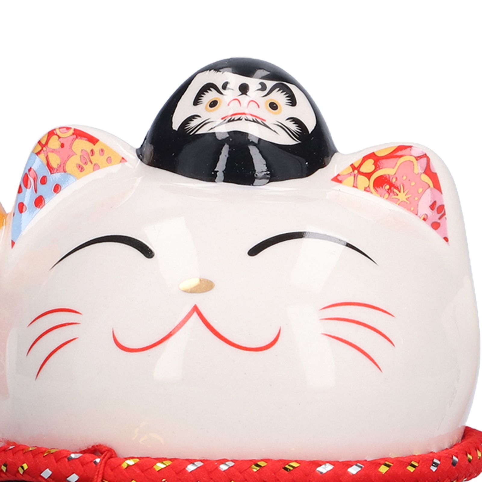 6in Fortune Cat Ceramic Waving Lucky Cat Ornament Home Decoration for Bedroom view 13