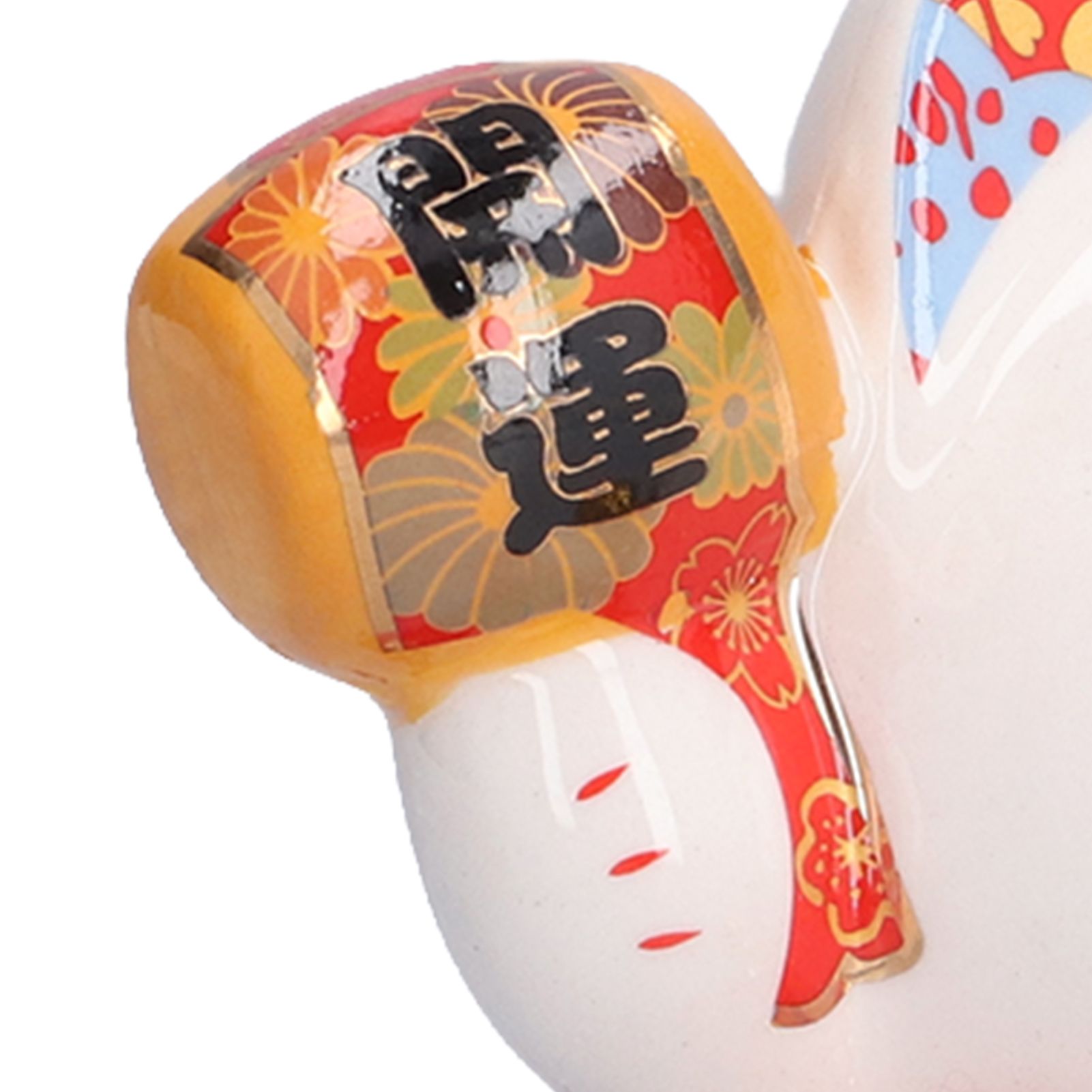 6in Fortune Cat Ceramic Waving Lucky Cat Ornament Home Decoration for Bedroom view 14